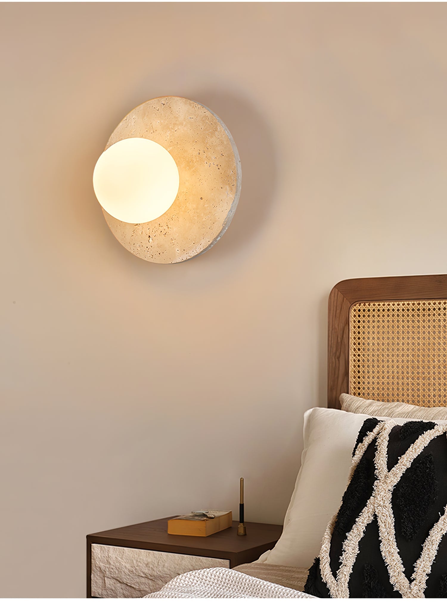 Vesolyra Travertine Ceiling Light - Blowlighting