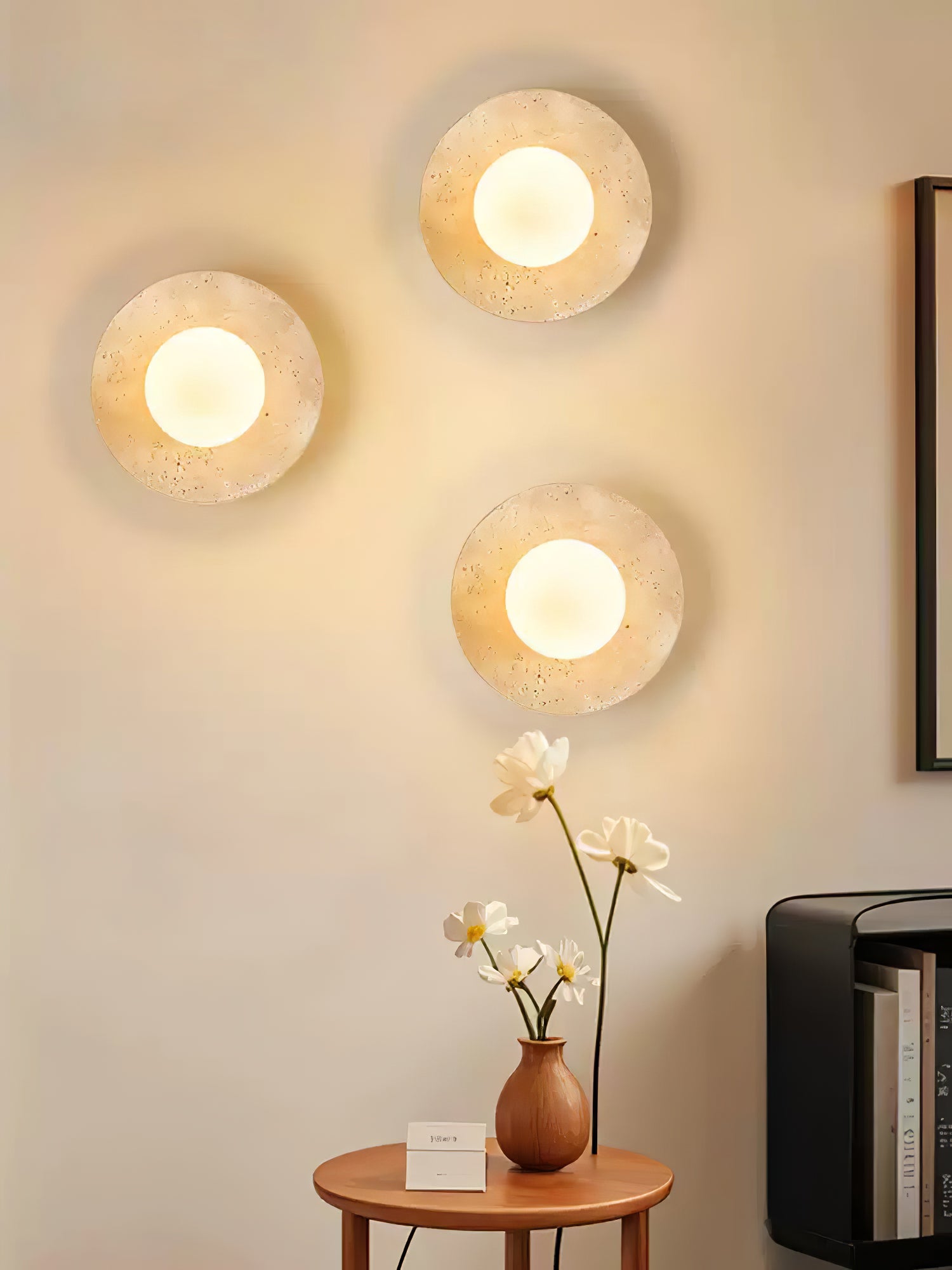 Vesolyra Travertine Ceiling Light - Blowlighting
