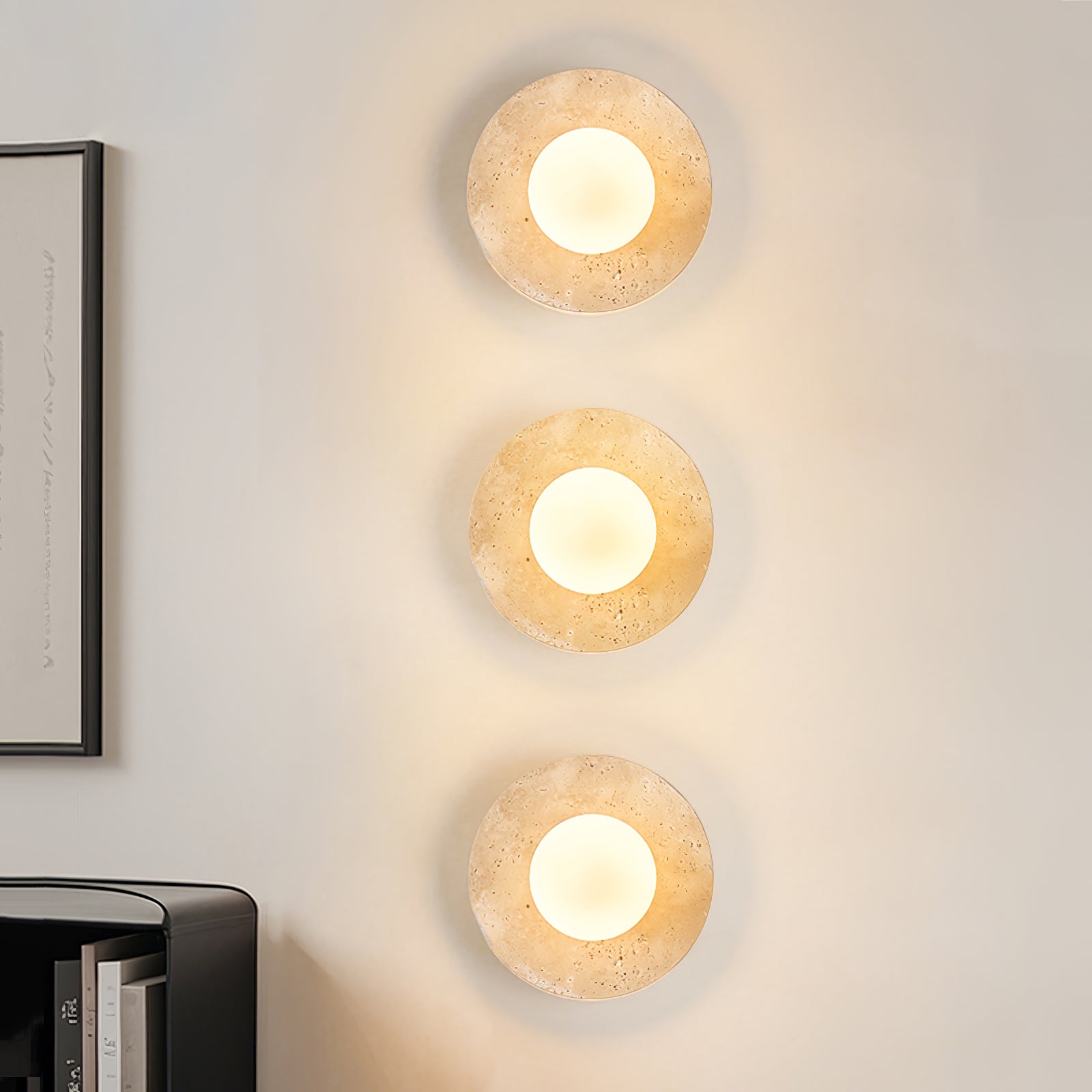 Vesolyra Travertine Ceiling Light - Blowlighting