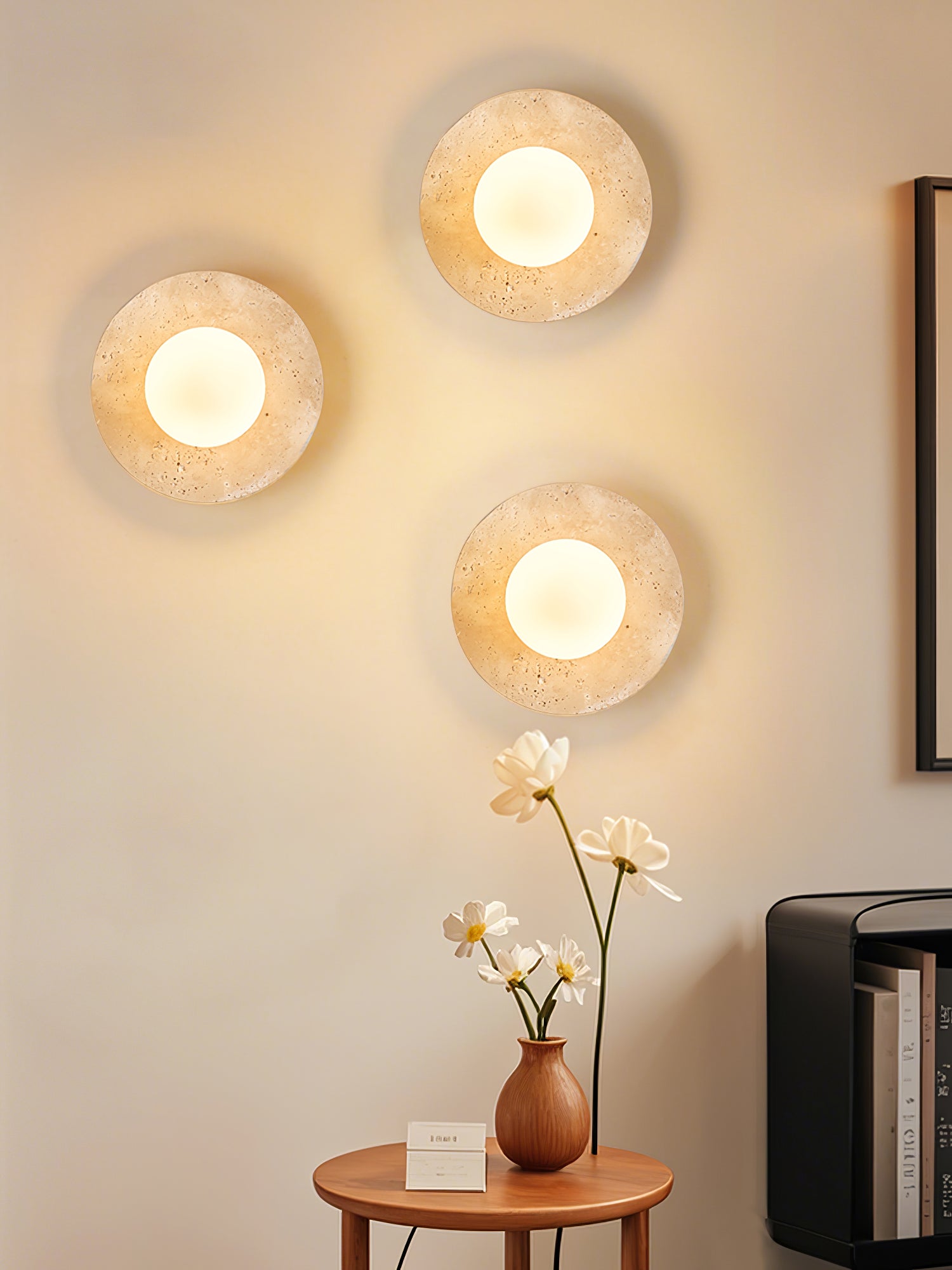 Vesolyra Travertine Ceiling Light - Blowlighting