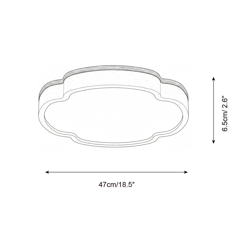 Lunet Minimalist Travertine Ceiling Light
