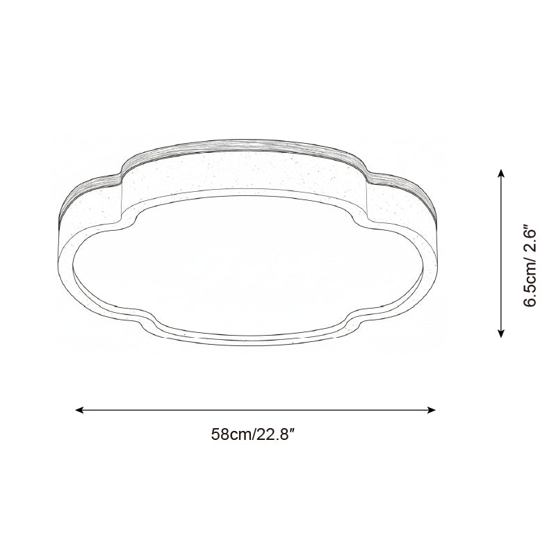 Lunet Minimalist Travertine Ceiling Light