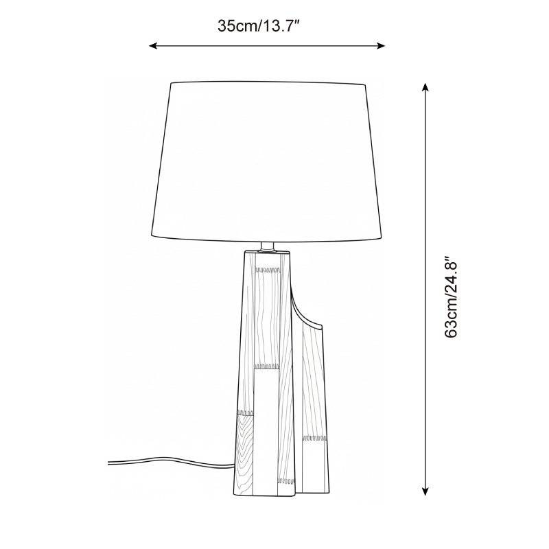 Quietus Minimalist Wood Table Lamp