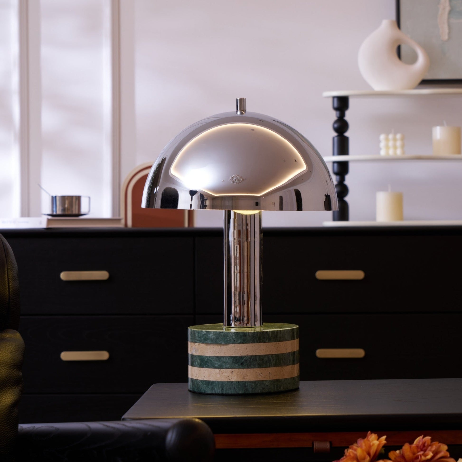 Luno Chrome Table Lamp - Blowlighting