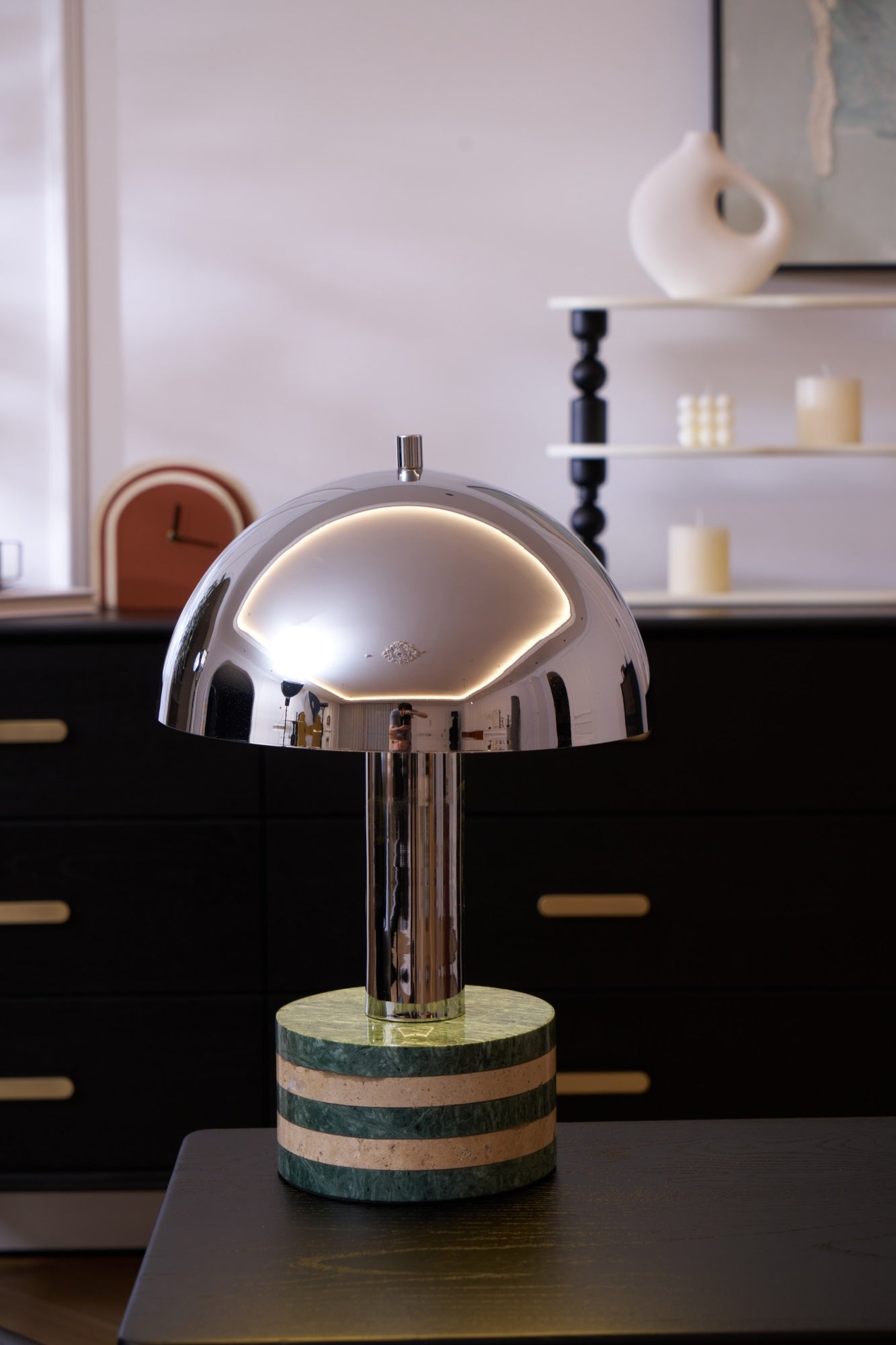 Luno Chrome Table Lamp - Blowlighting