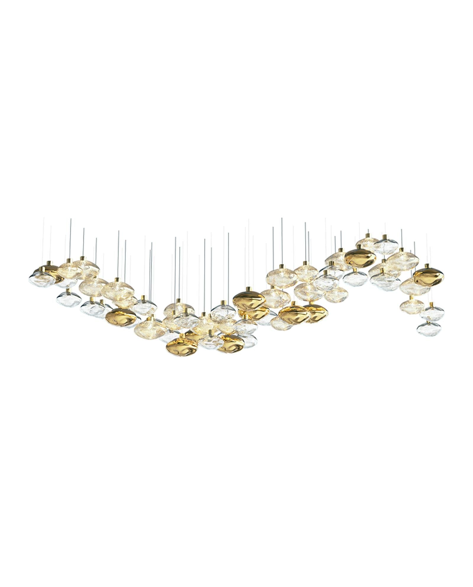 Elmarel Flowing Crystal Dining Chandelier - Blowlighting