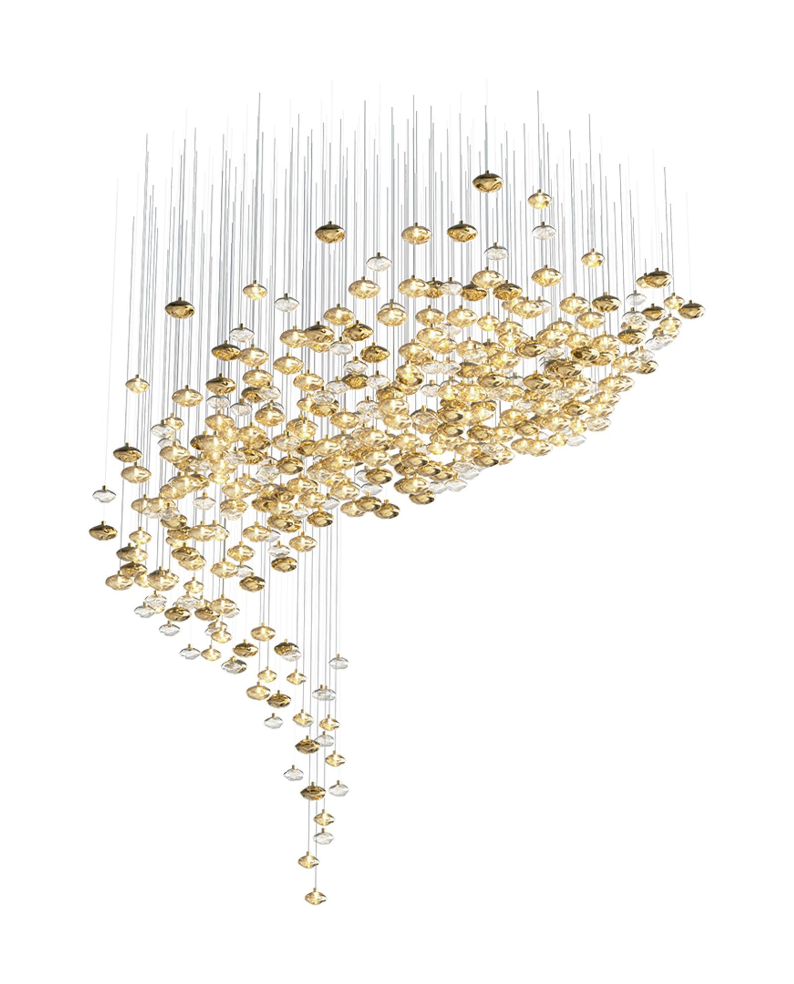 Elmarel Flowing Crystal Dining Chandelier - Blowlighting