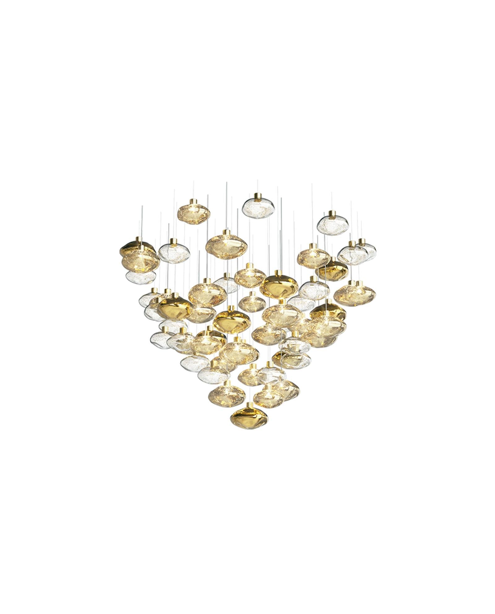 Elmarel Flowing Crystal Dining Chandelier - Blowlighting