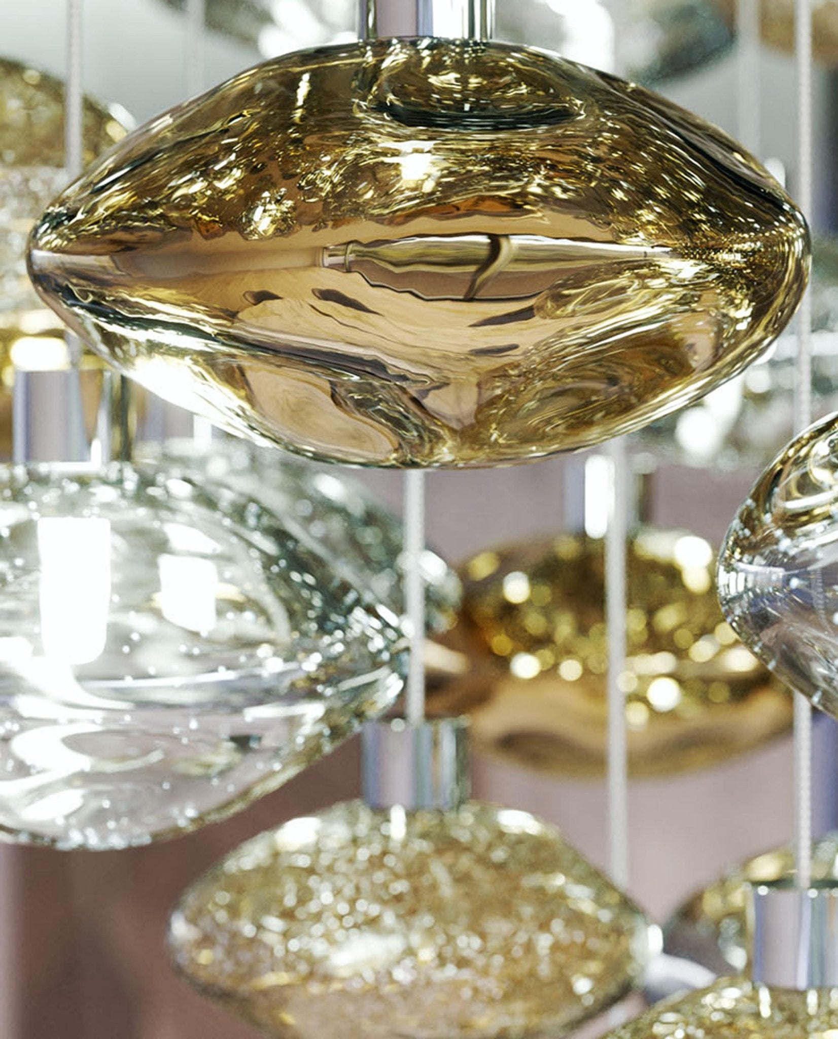 Elmarel Flowing Crystal Dining Chandelier - Blowlighting