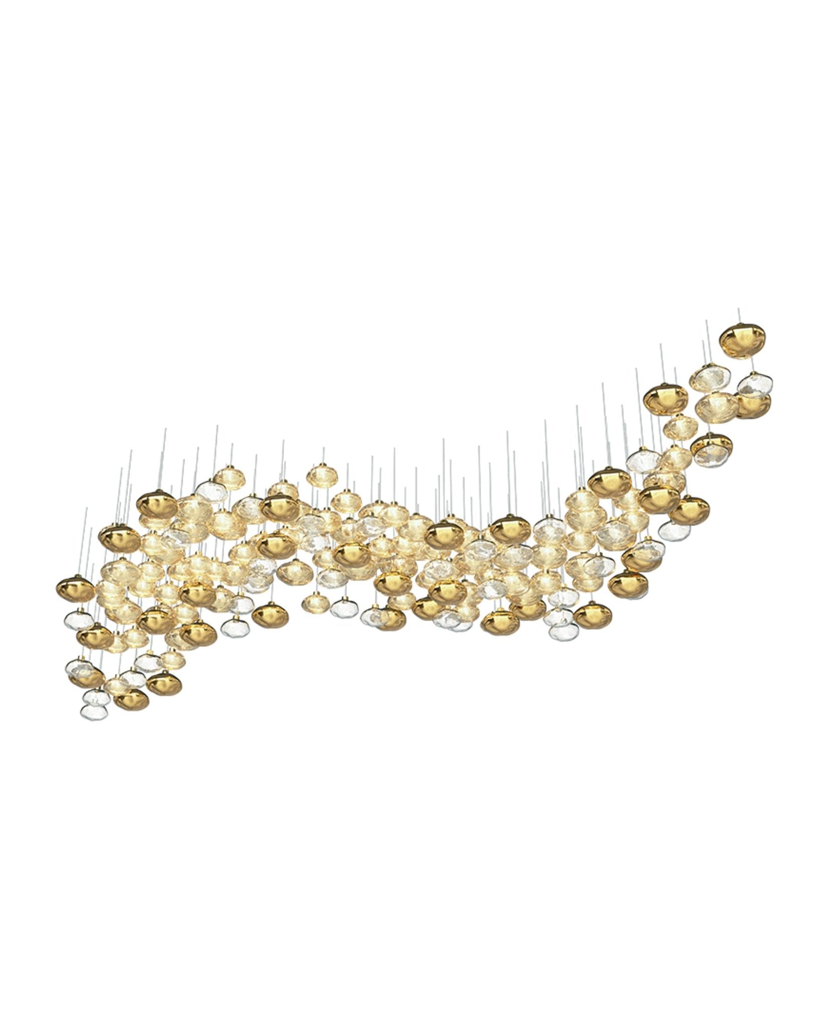 Elmarel Flowing Crystal Dining Chandelier - Blowlighting