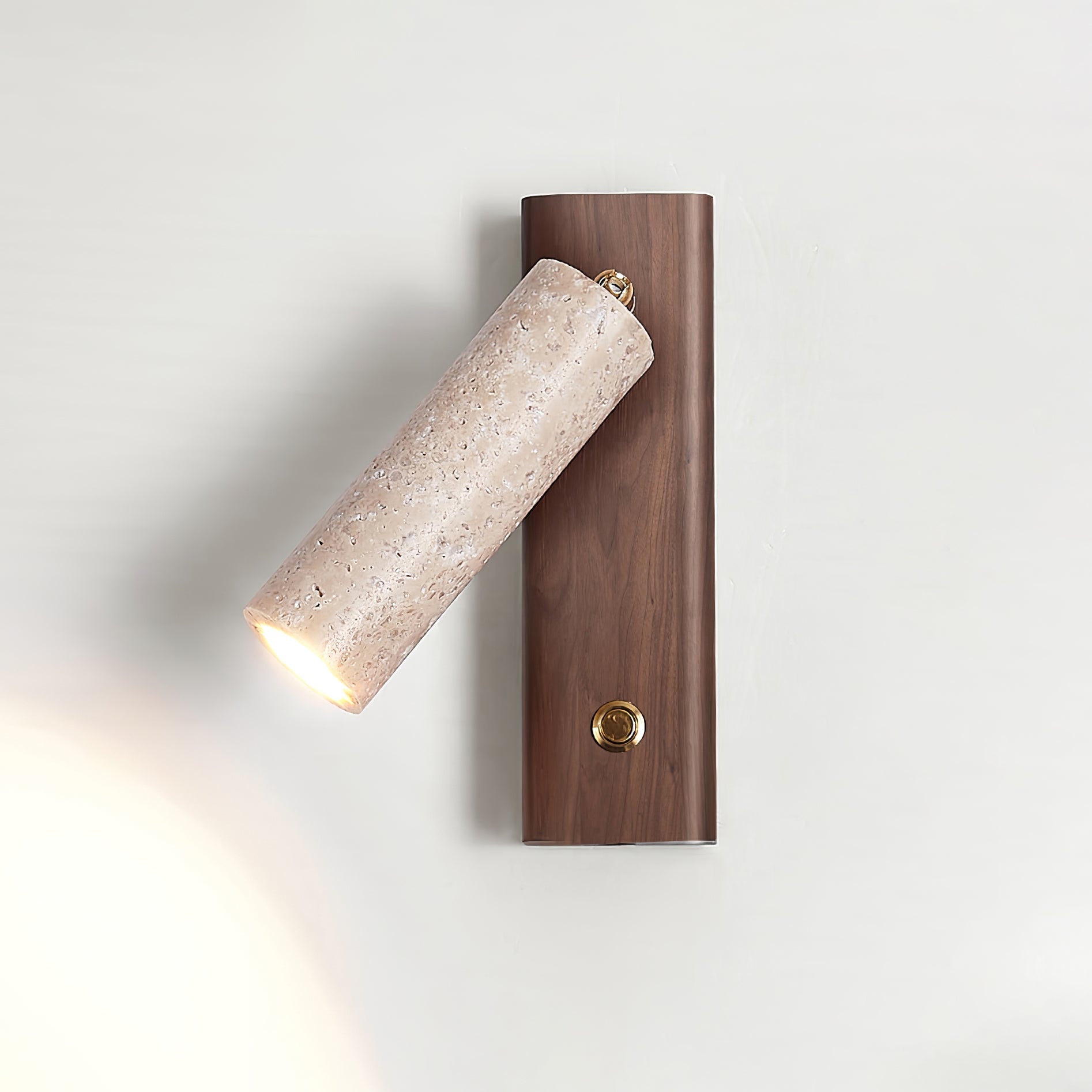 Ornoria Cylindrical Travertine Wall Light - Blowlighting
