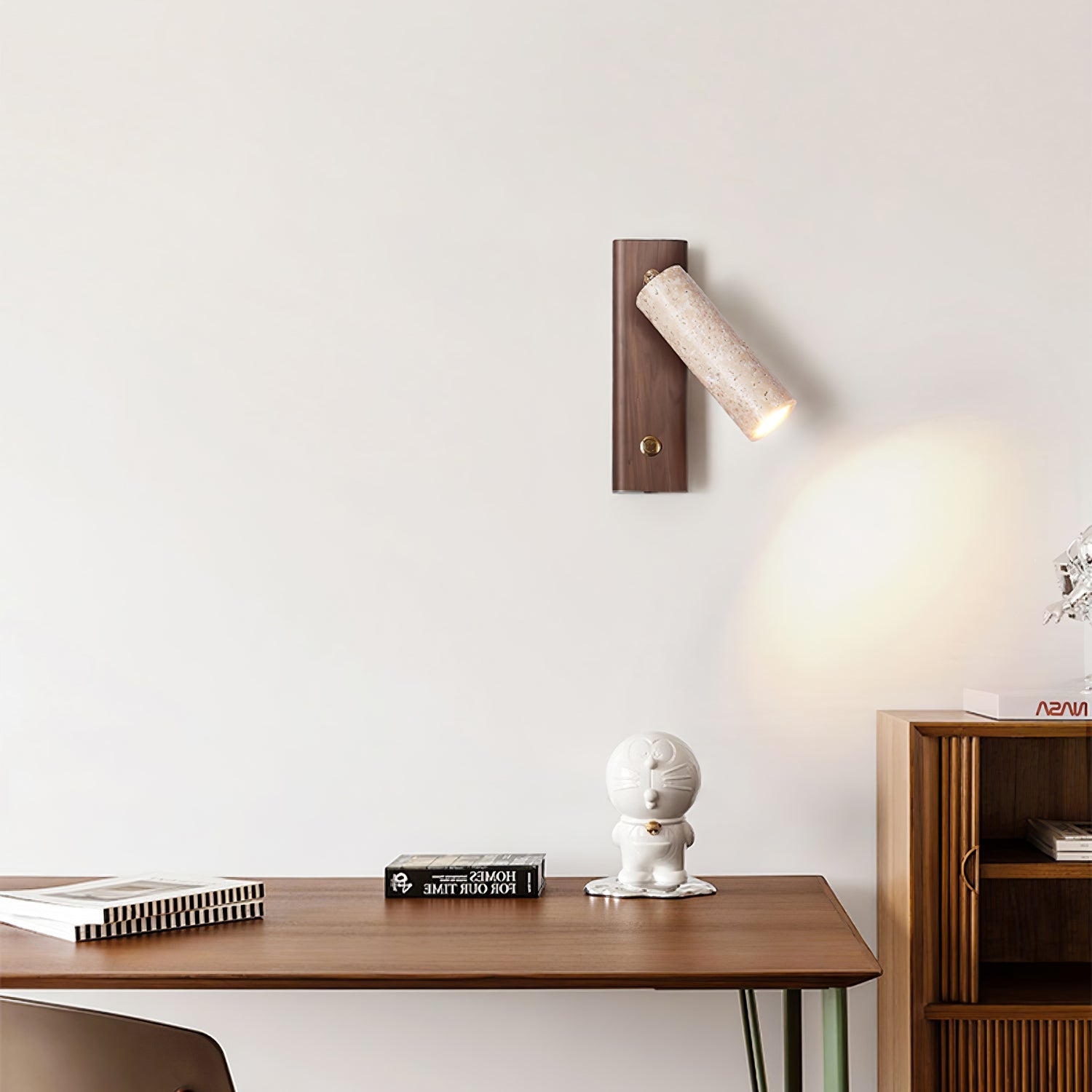 Ornoria Cylindrical Travertine Wall Light - Blowlighting