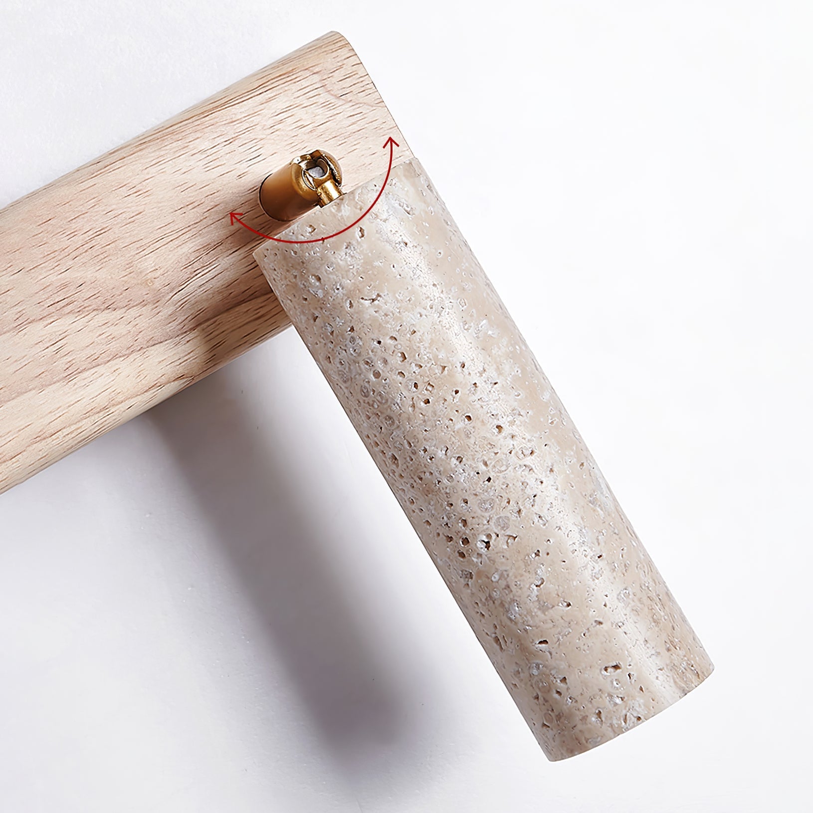 Ornoria Cylindrical Travertine Wall Light - Blowlighting