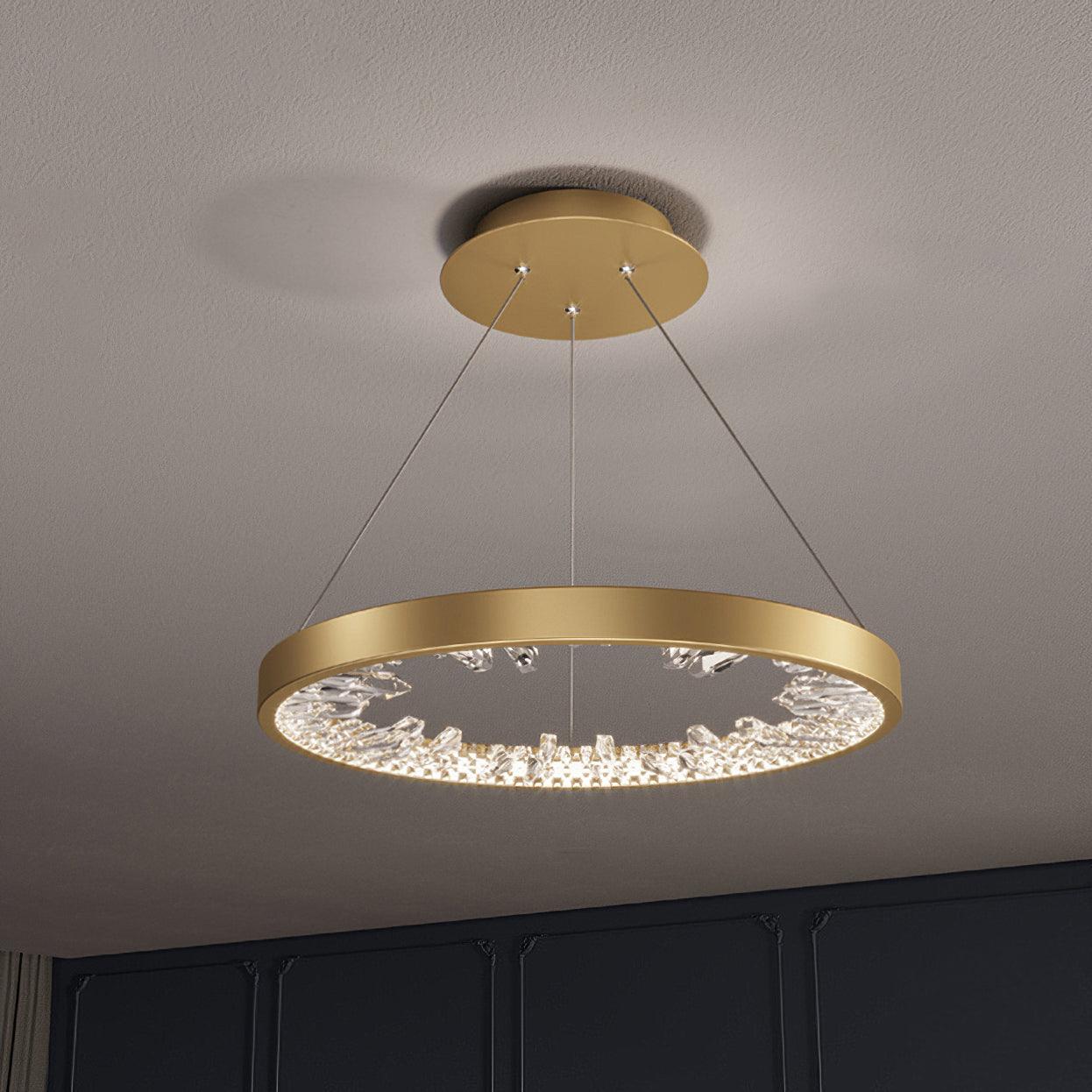 Luxury Circle Crystal Chandelier - Blowlighting