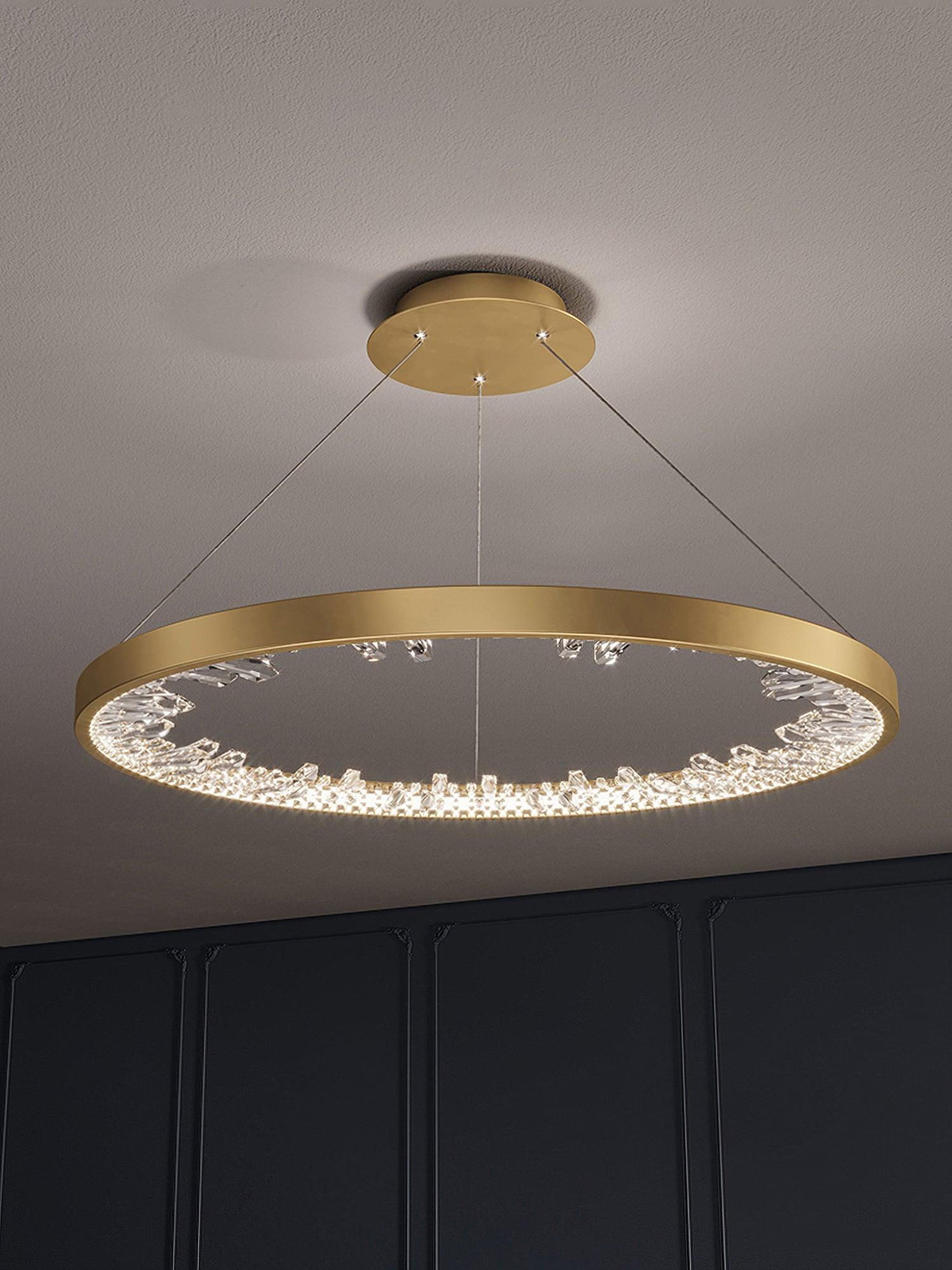 Luxury Circle Crystal Chandelier - Blowlighting