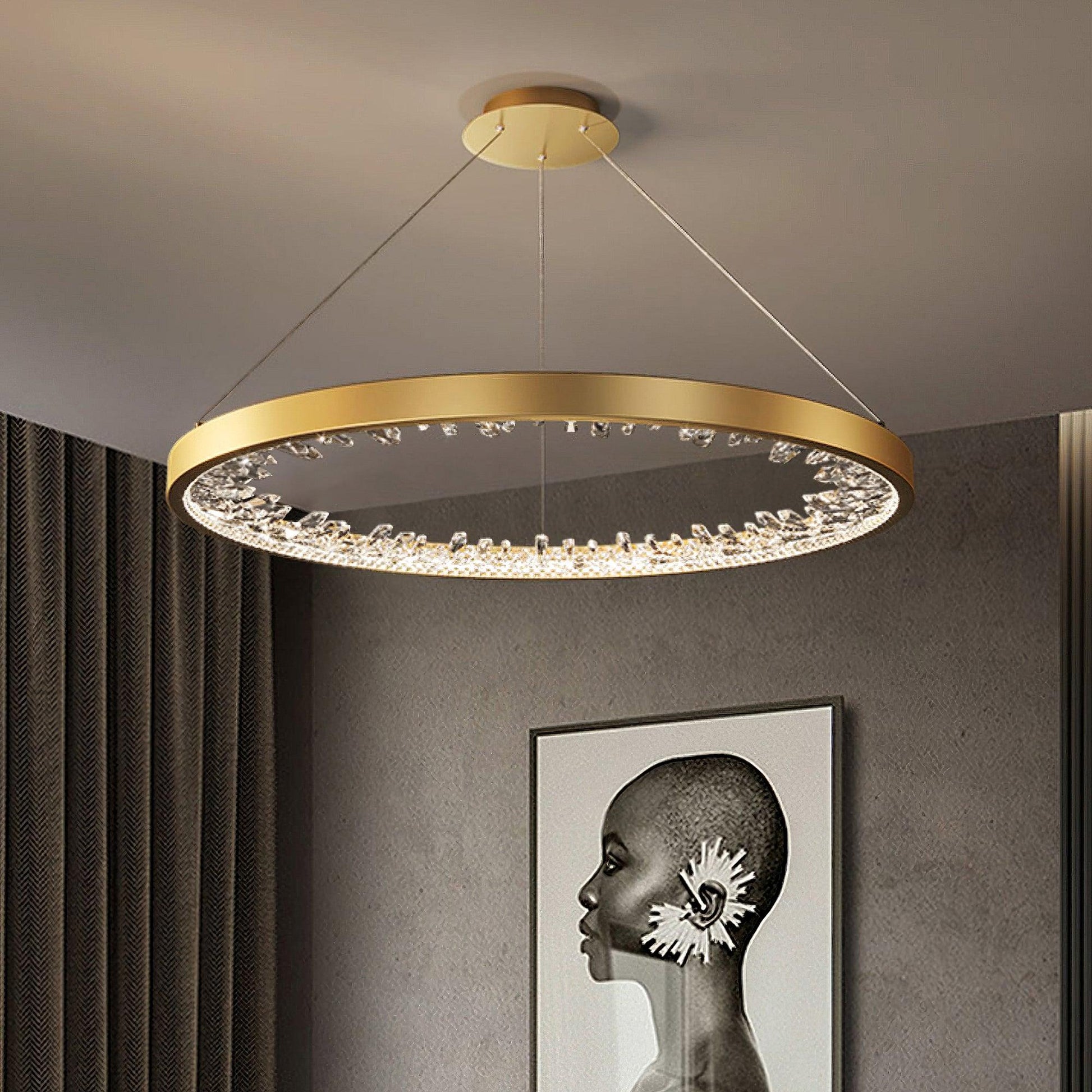 Luxury Circle Crystal Chandelier - Blowlighting