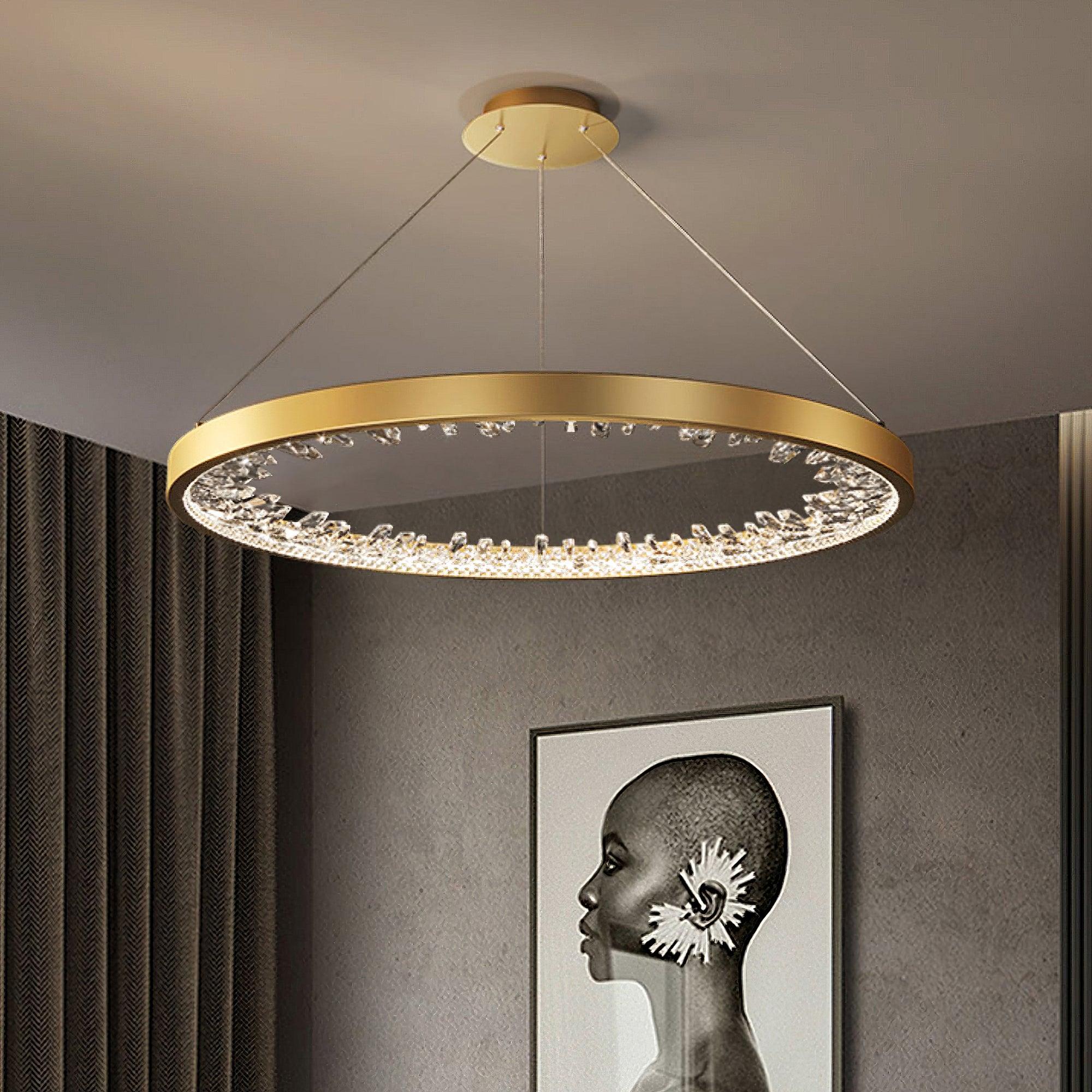 Luxury Circle Crystal Chandelier - Blowlighting