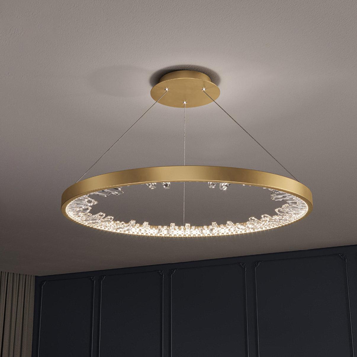 Luxury Circle Crystal Chandelier - Blowlighting