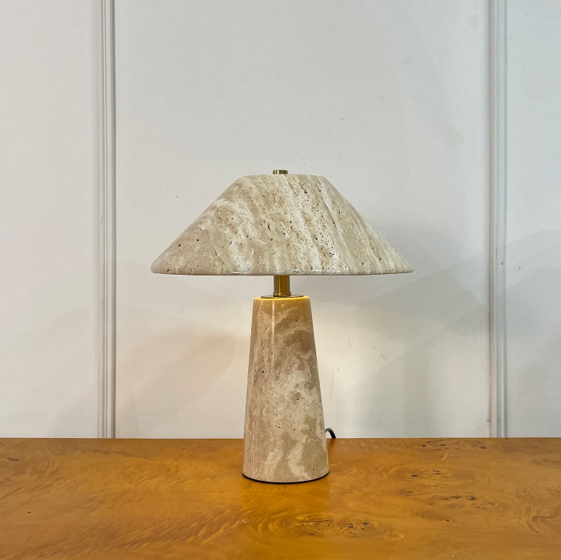 Lydia Wabi-Sabi Travertine Table Light