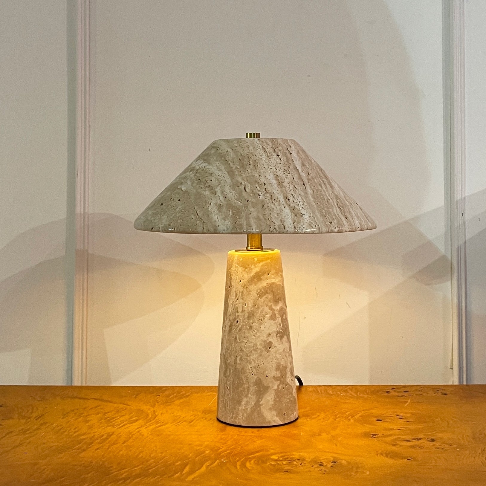 Lydia Wabi-Sabi Travertine Table Light