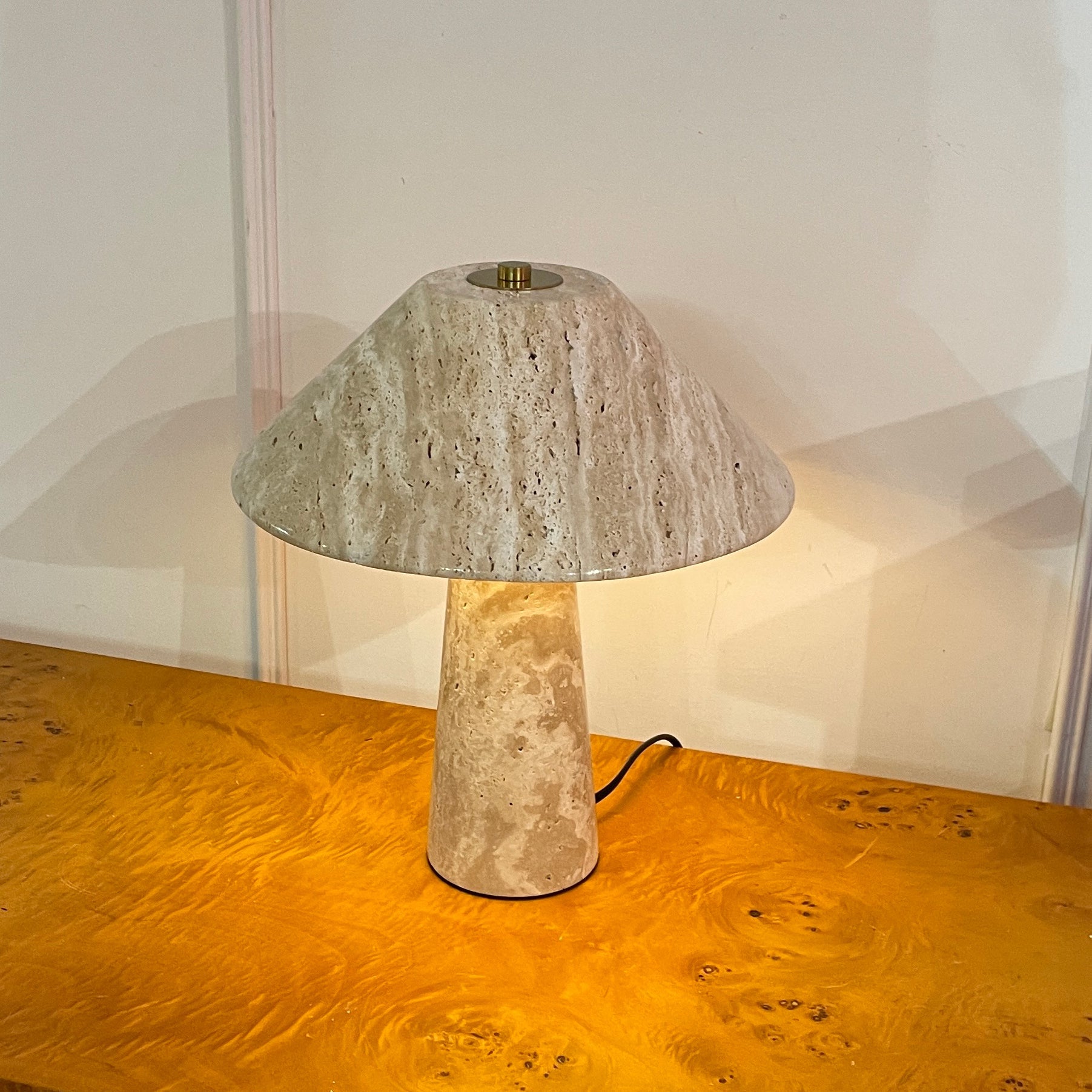 Lydia Wabi-Sabi Travertine Table Light