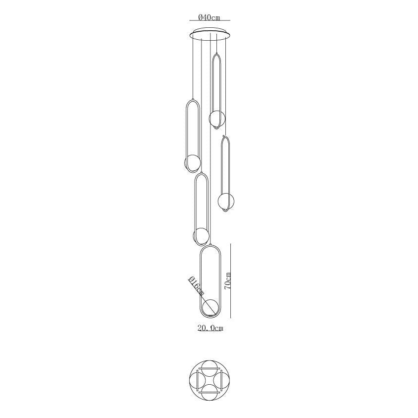 Mila Combination Chandelier - Blowlighting