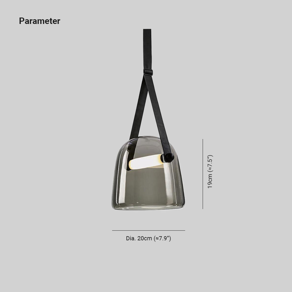 Averisce Leather Industrial Pendant Light