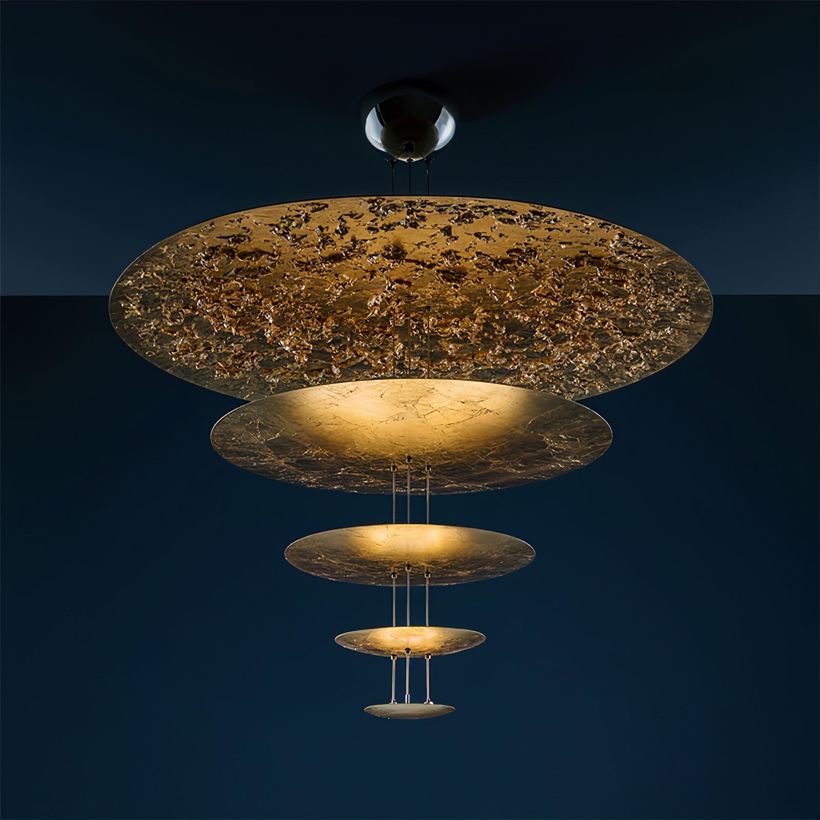 Zathaara Layered Gold Foil Pendant Light - Blowlighting