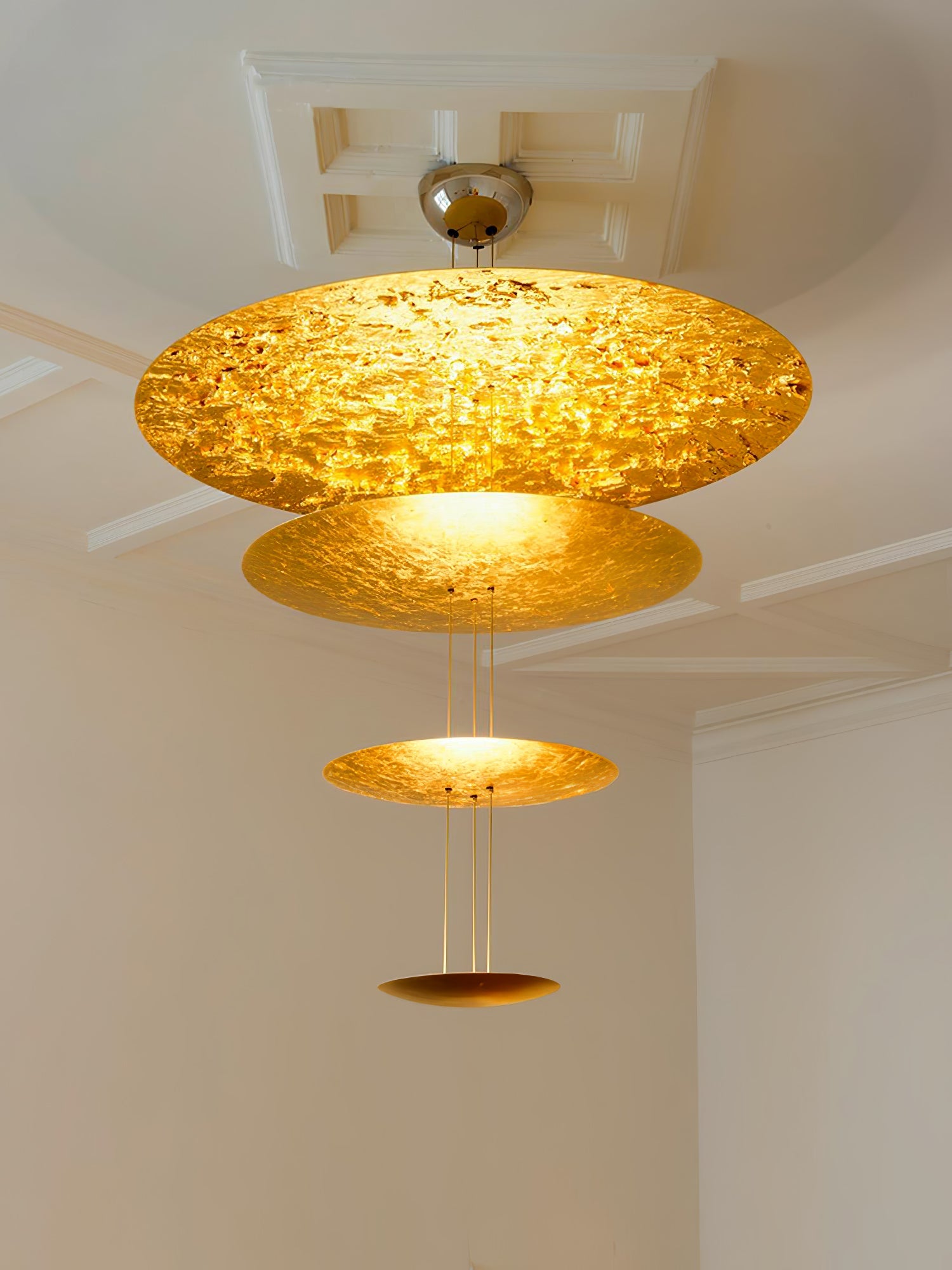 Zathaara Layered Gold Foil Pendant Light - Blowlighting