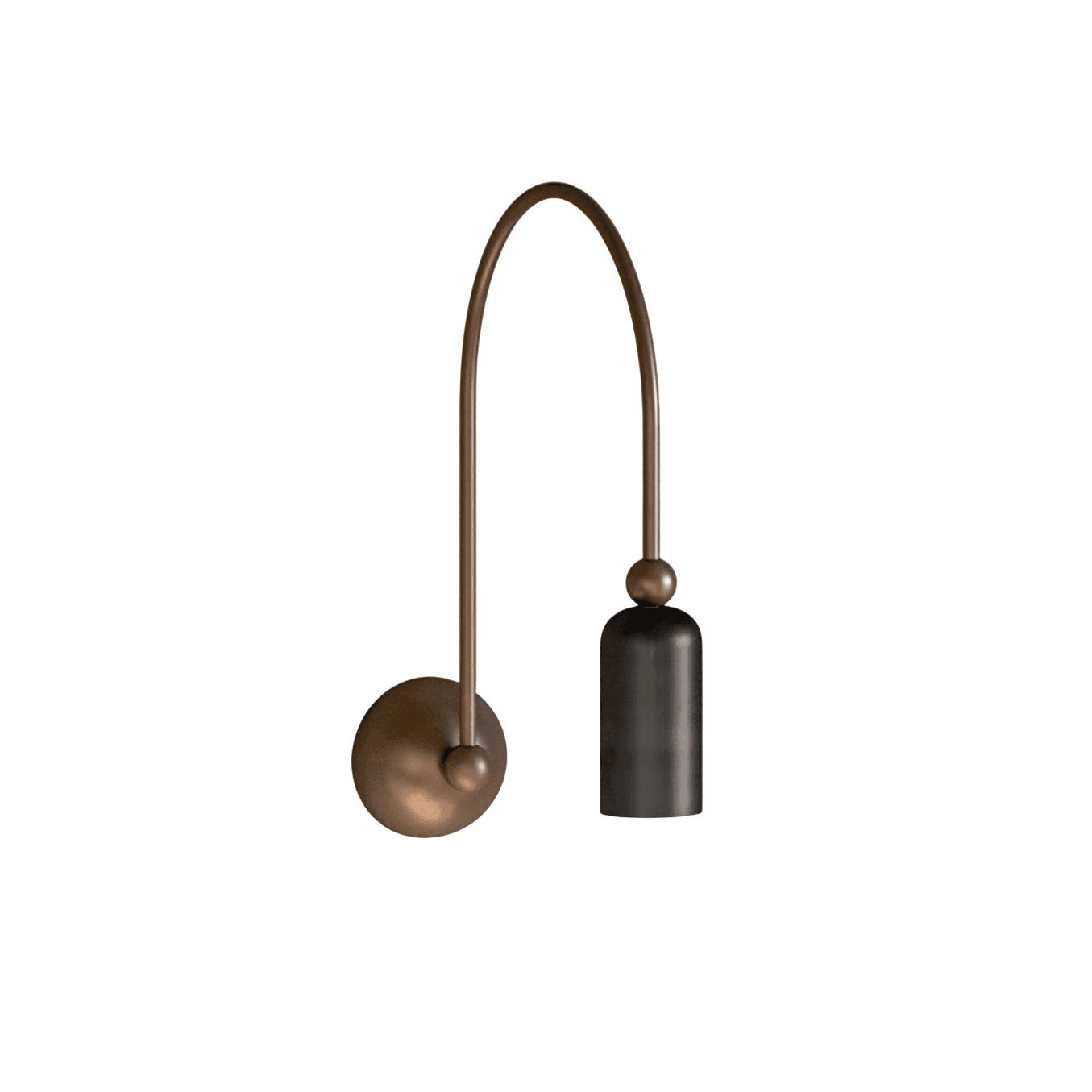 Vortigaud Curved Bronze Black Wall Light - Blowlighting