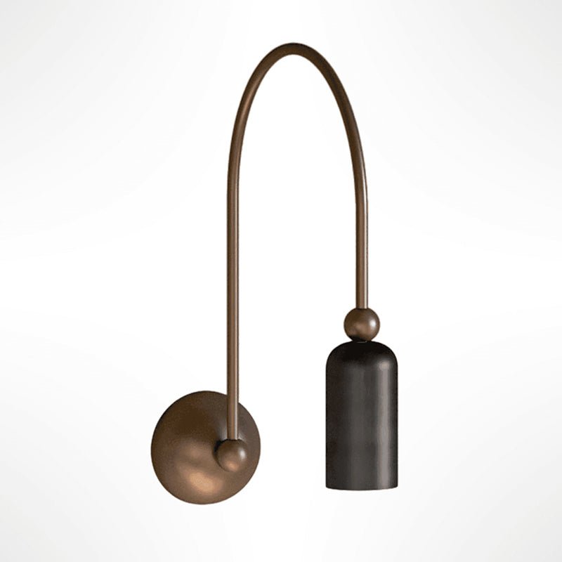 Vortigaud Curved Bronze Black Wall Light - Blowlighting