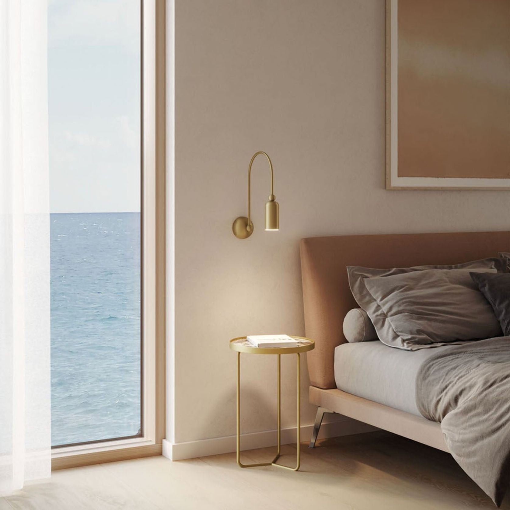 Vortigaud Curved Bronze Black Wall Light - Blowlighting