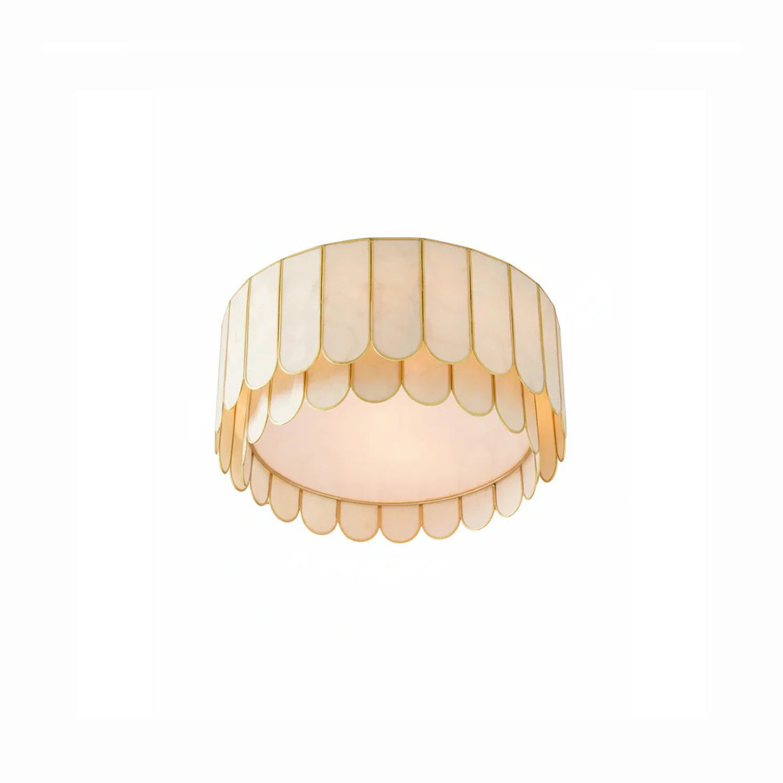 Madelyn Capiz Contemporary Art Shell Ceiling Light
