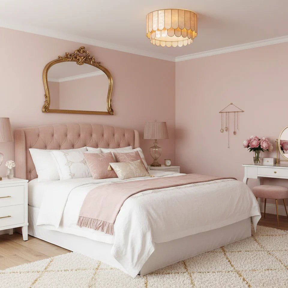 Madelyn Capiz Contemporary Art Shell Ceiling Light