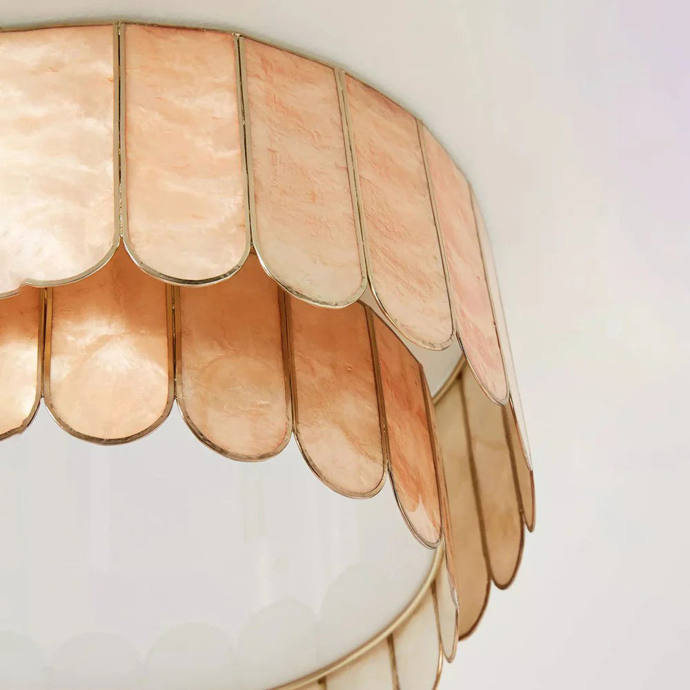 Madelyn Capiz Contemporary Art Shell Ceiling Light