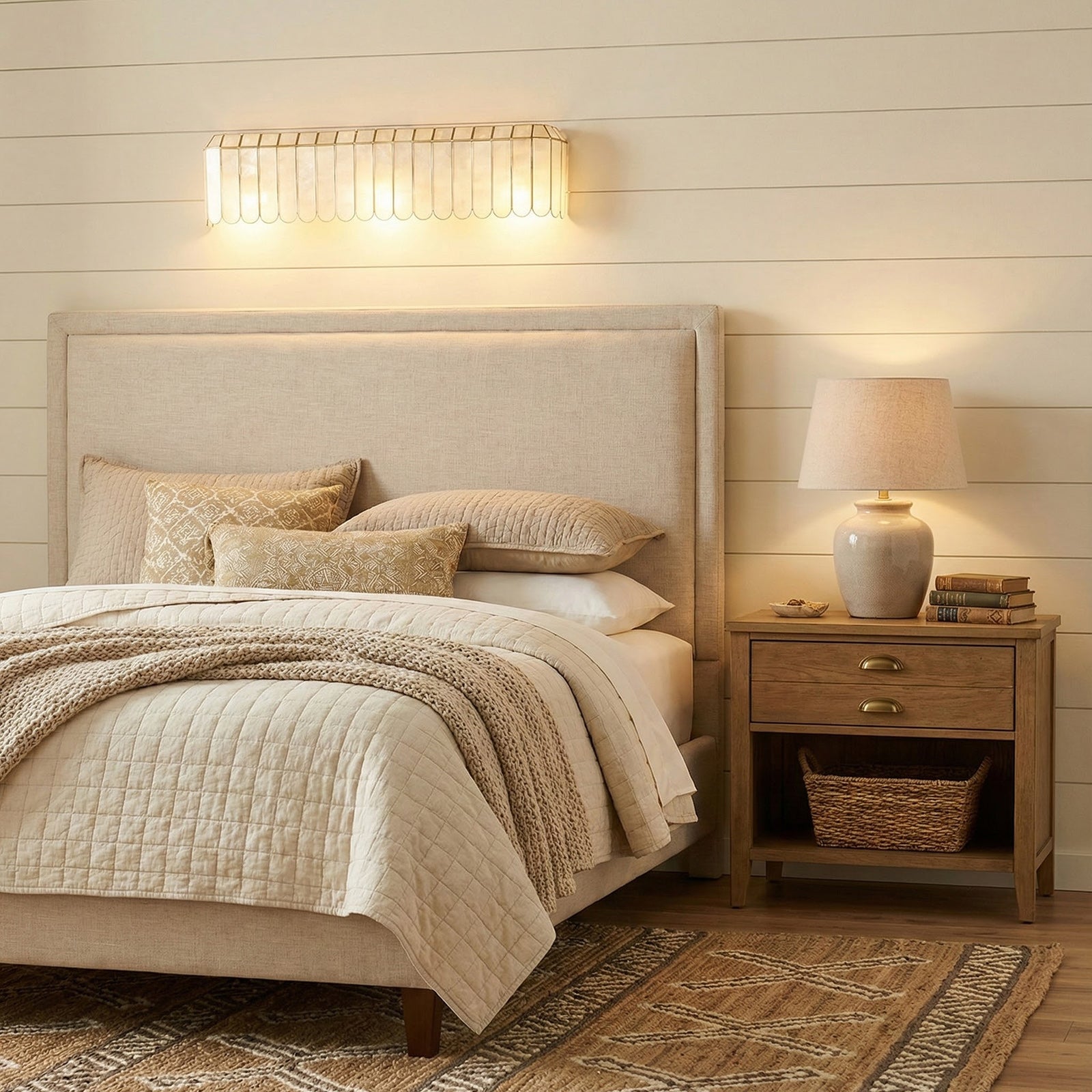 Madelyn Capiz Contemporary Art Shell Shell Wall Light