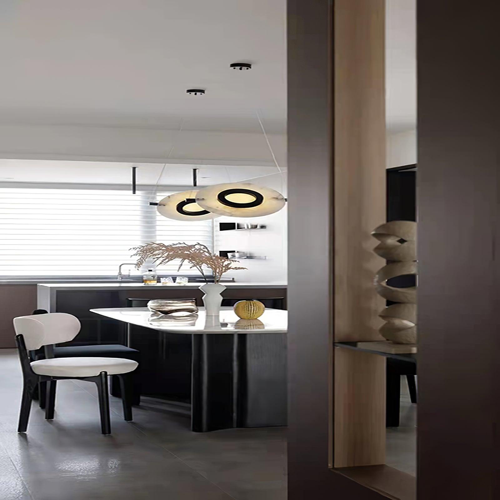 Imirila Disc Shaped Glass Pendant Light - Blowlighting