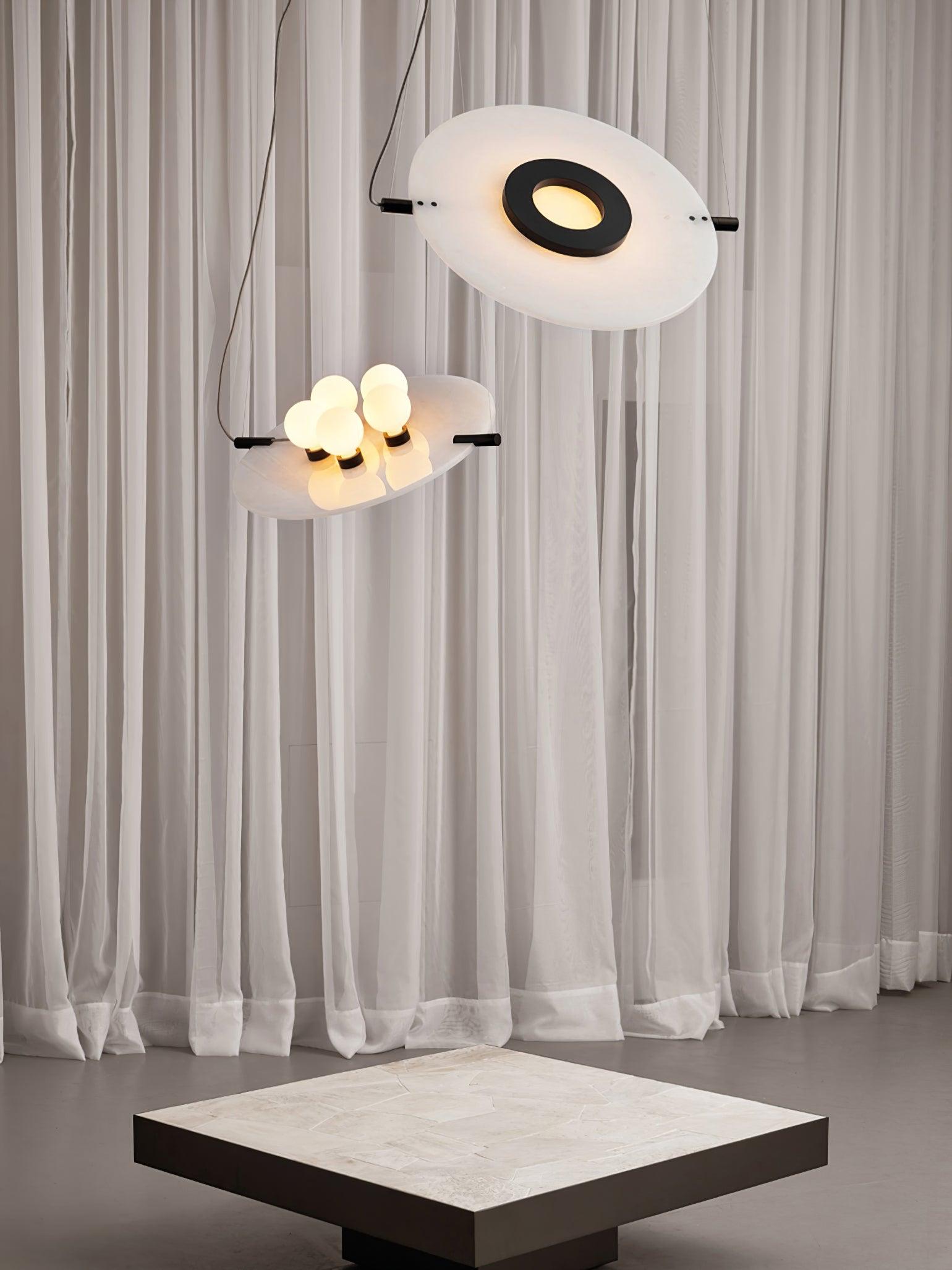 Imirila Disc Shaped Glass Pendant Light - Blowlighting