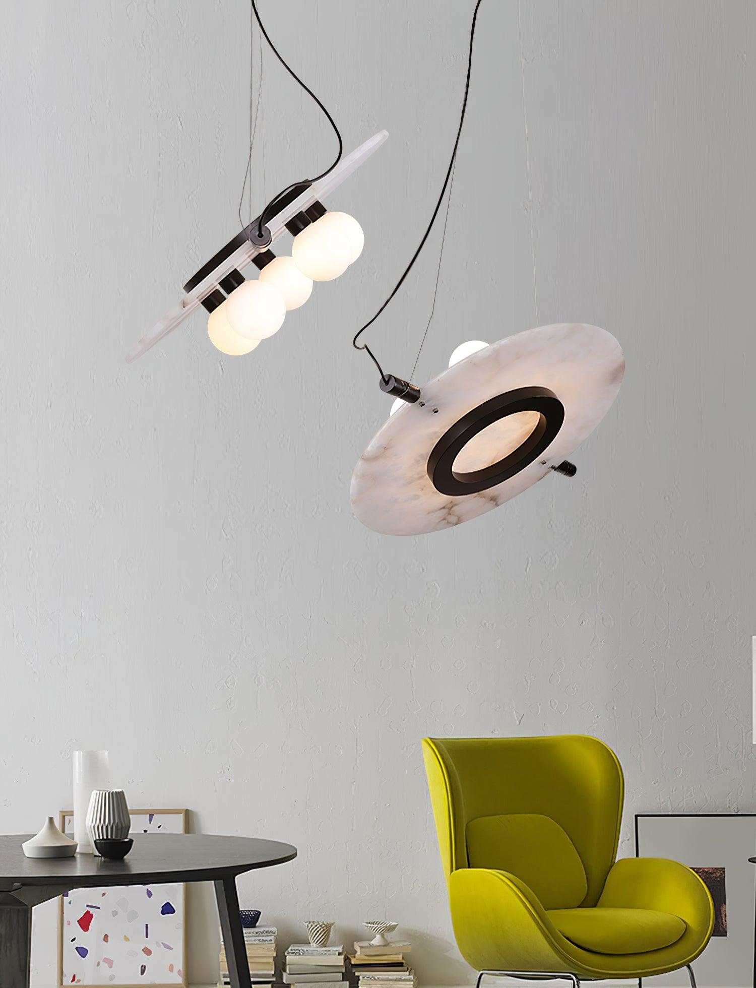 Imirila Disc Shaped Glass Pendant Light - Blowlighting