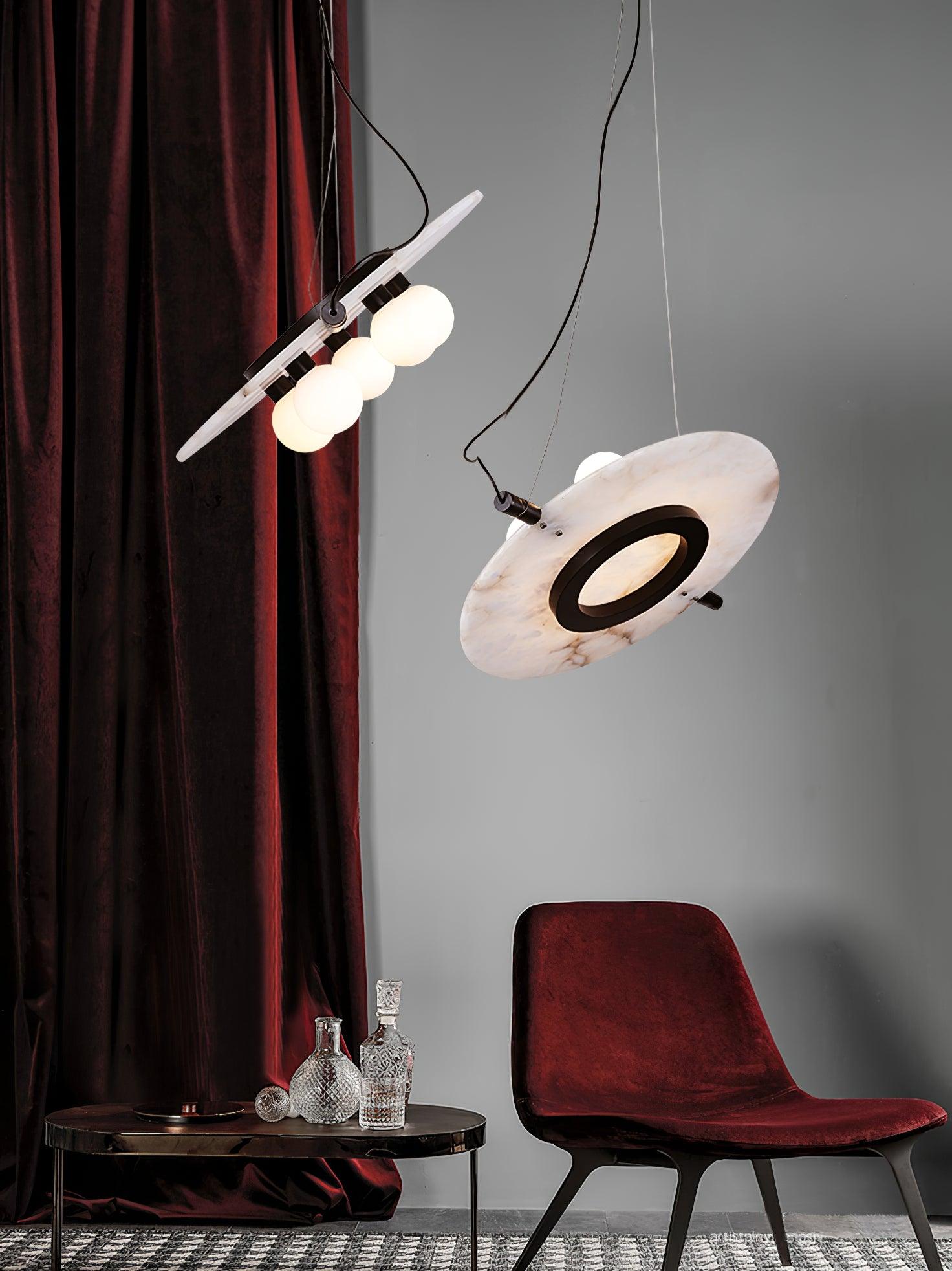 Imirila Disc Shaped Glass Pendant Light - Blowlighting