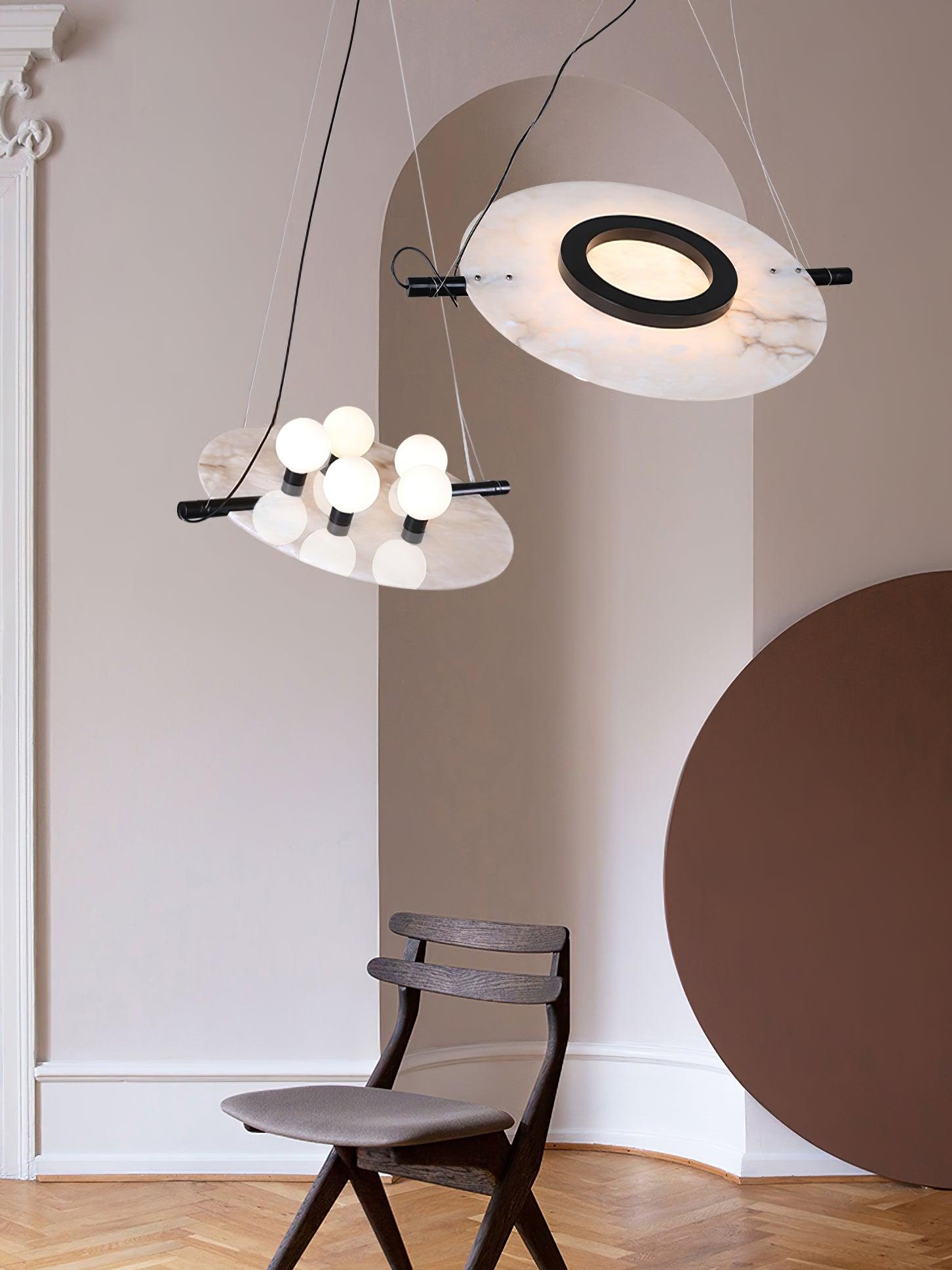 Imirila Disc Shaped Glass Pendant Light - Blowlighting