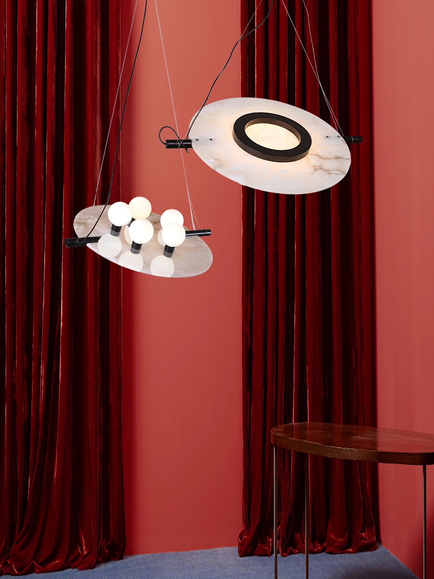 Imirila Disc Shaped Glass Pendant Light - Blowlighting