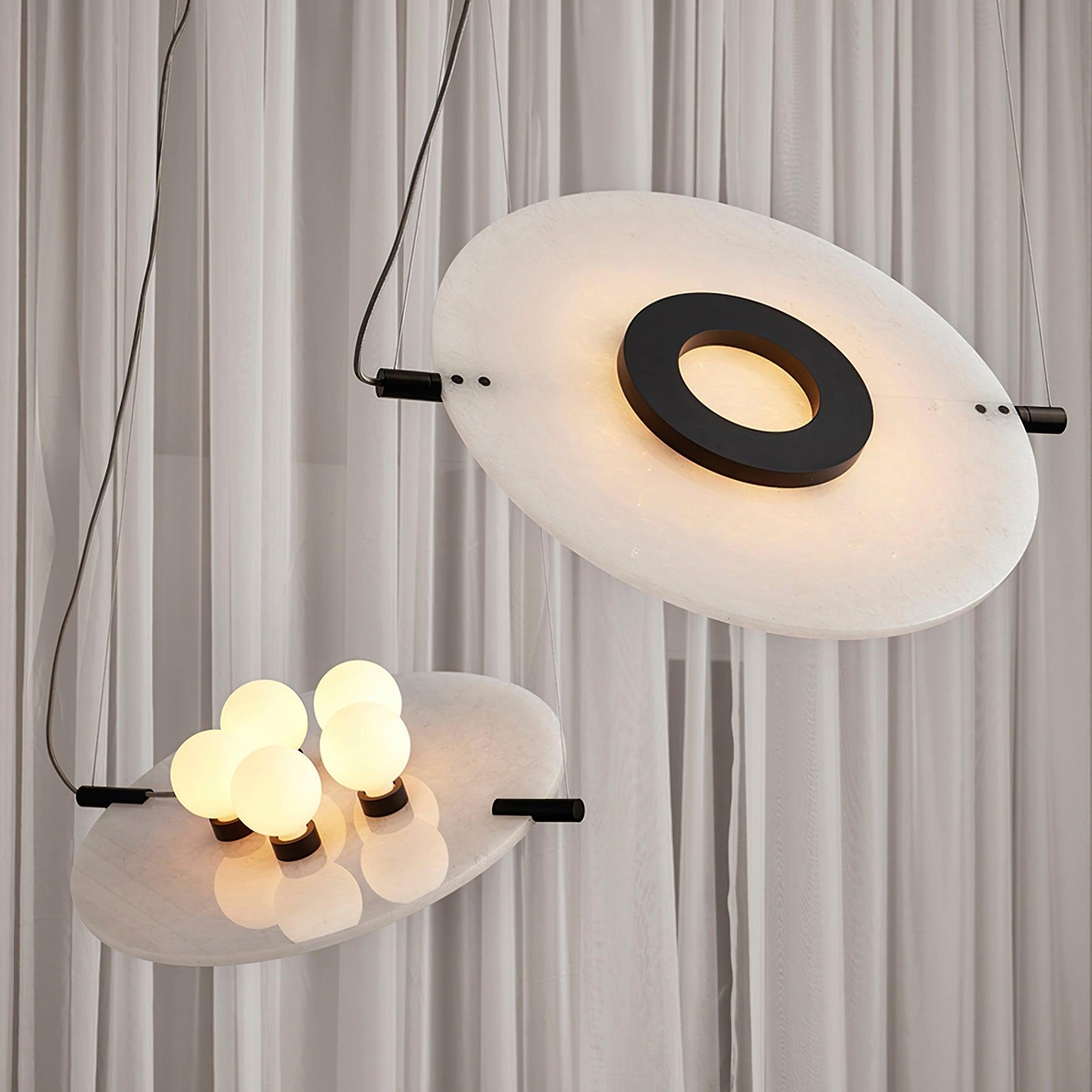 Imirila Disc Shaped Glass Pendant Light - Blowlighting