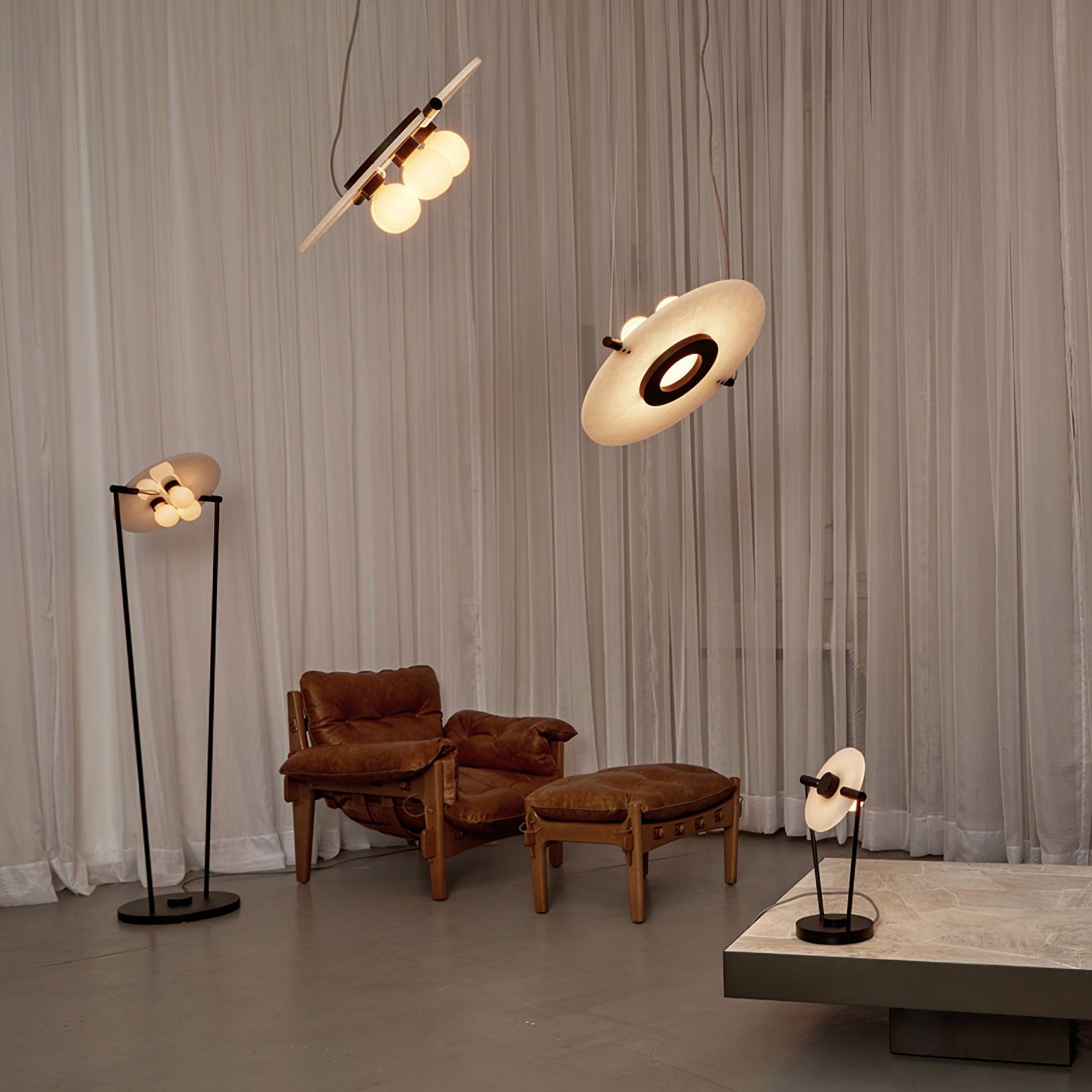 Imirila Disc Shaped Glass Pendant Light - Blowlighting