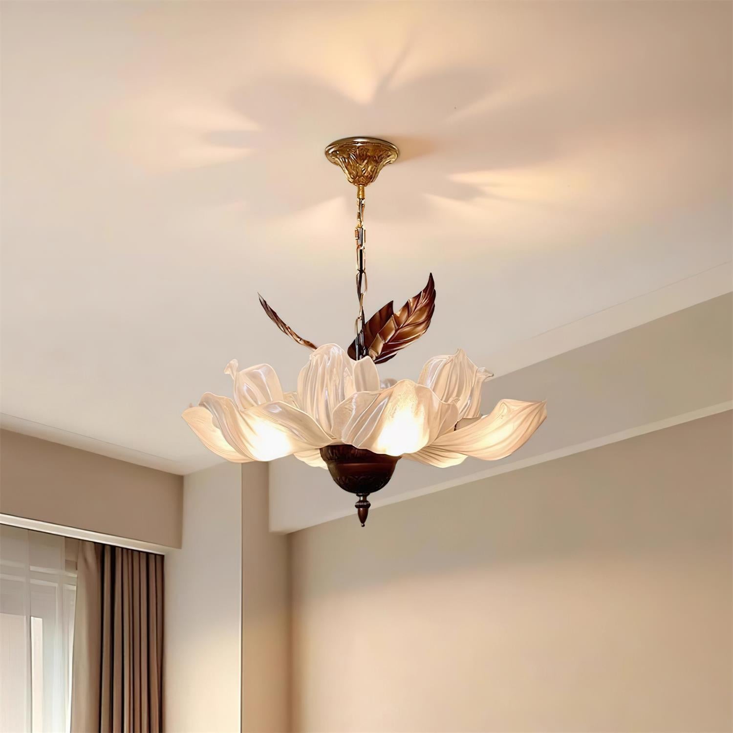 Magnolia Floral Acrylic Bloom Chandelier