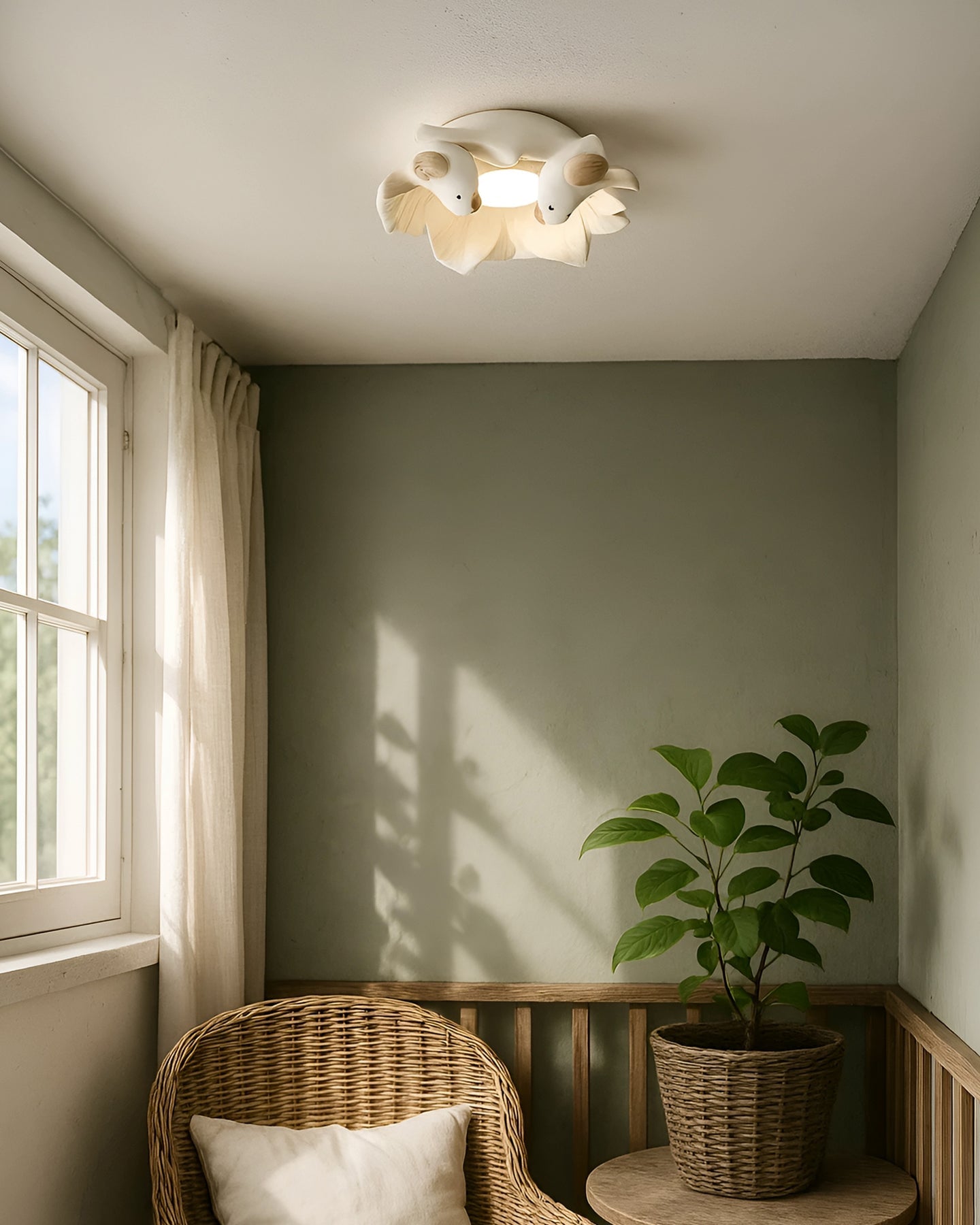 Magnolia Nest Art Deco Ceramics Ceiling Light