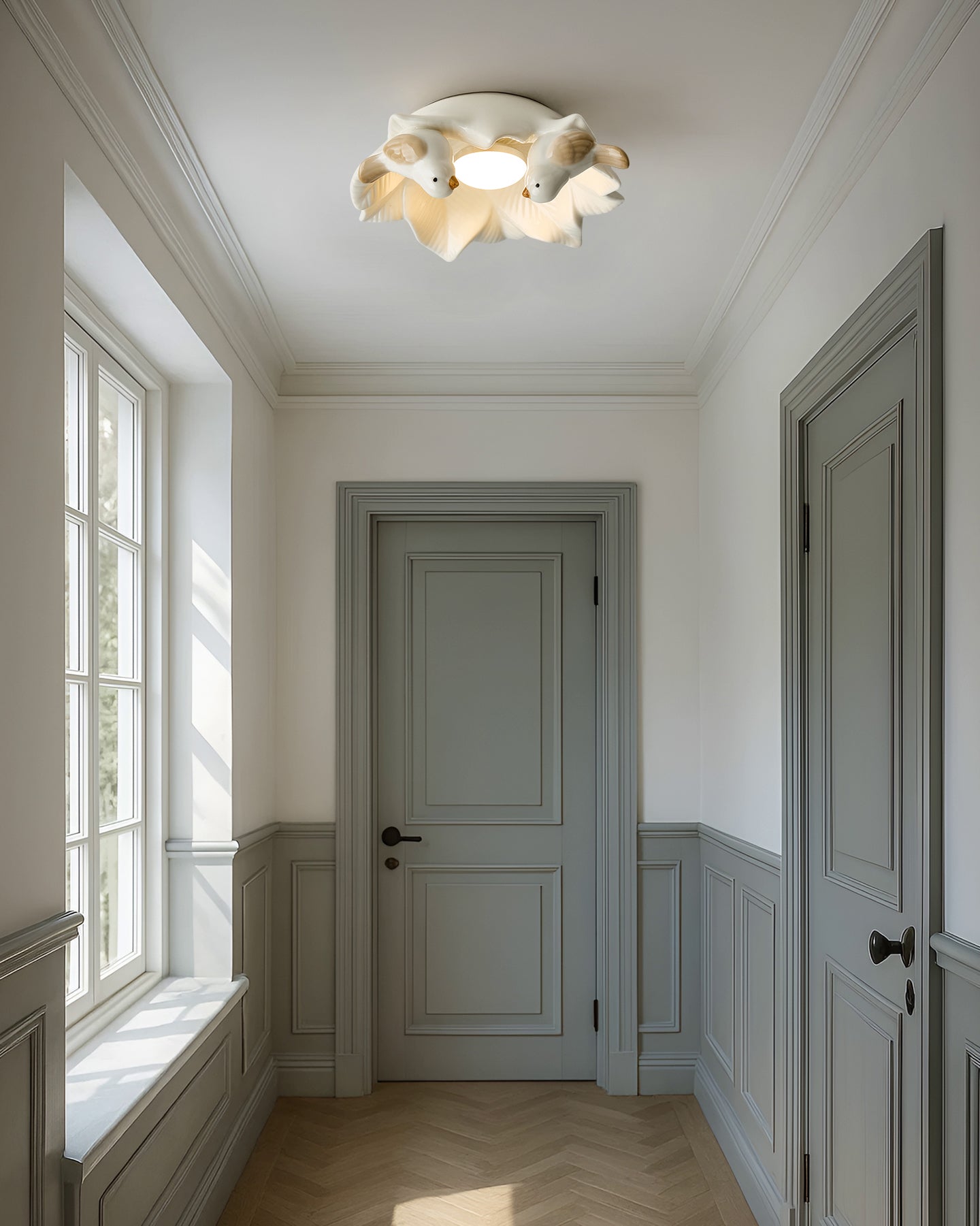 Magnolia Nest Art Deco Ceramics Ceiling Light