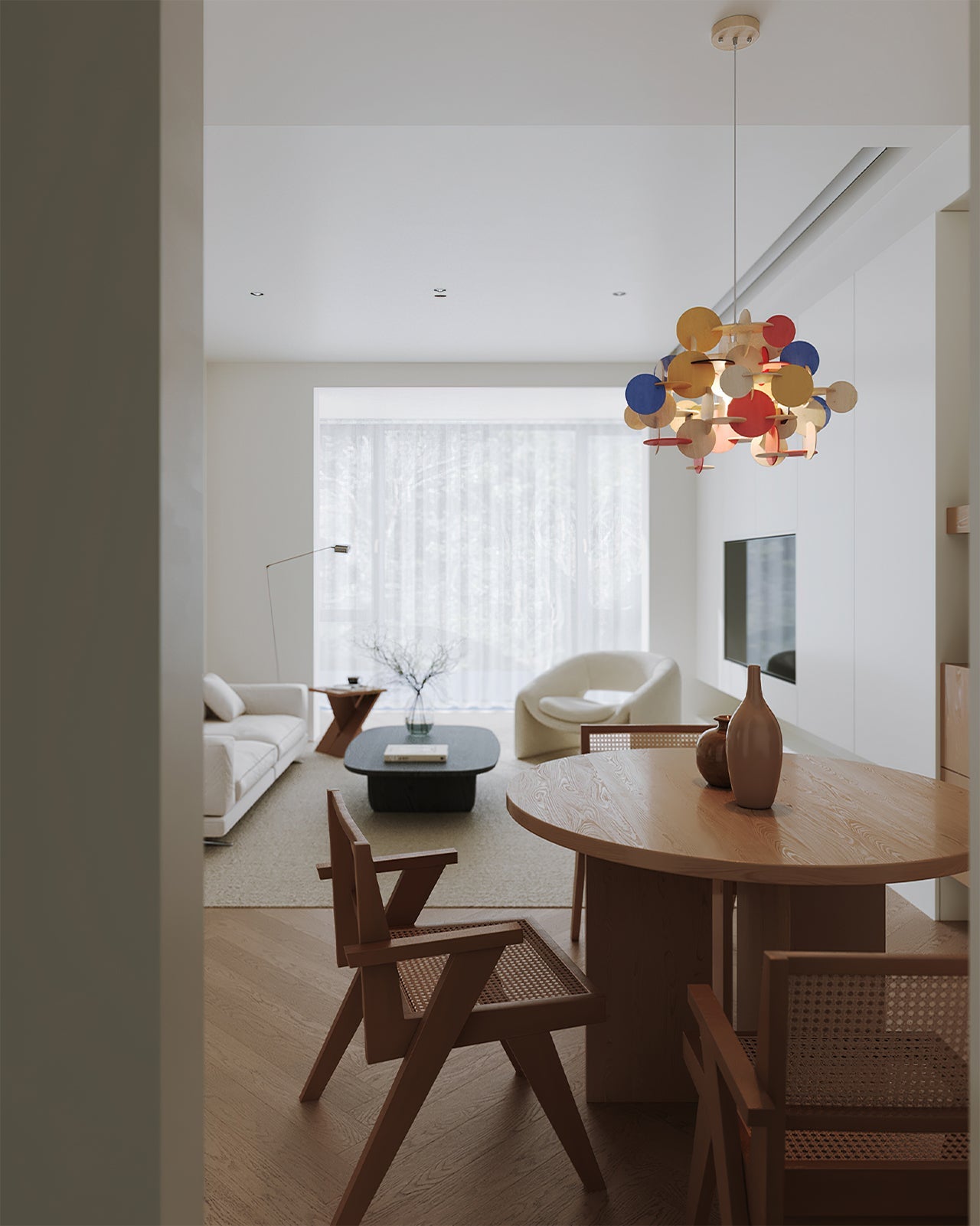 Mailone Kinetic Wood Pendant Light