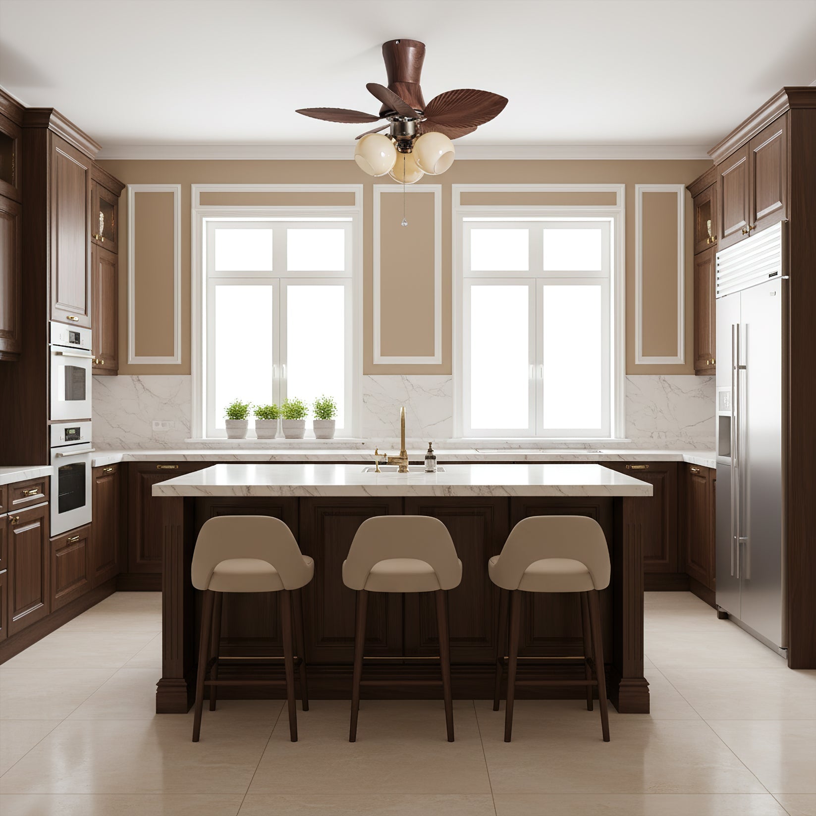 Malibu Wabi-Sabi ABS Ceiling Fan Light