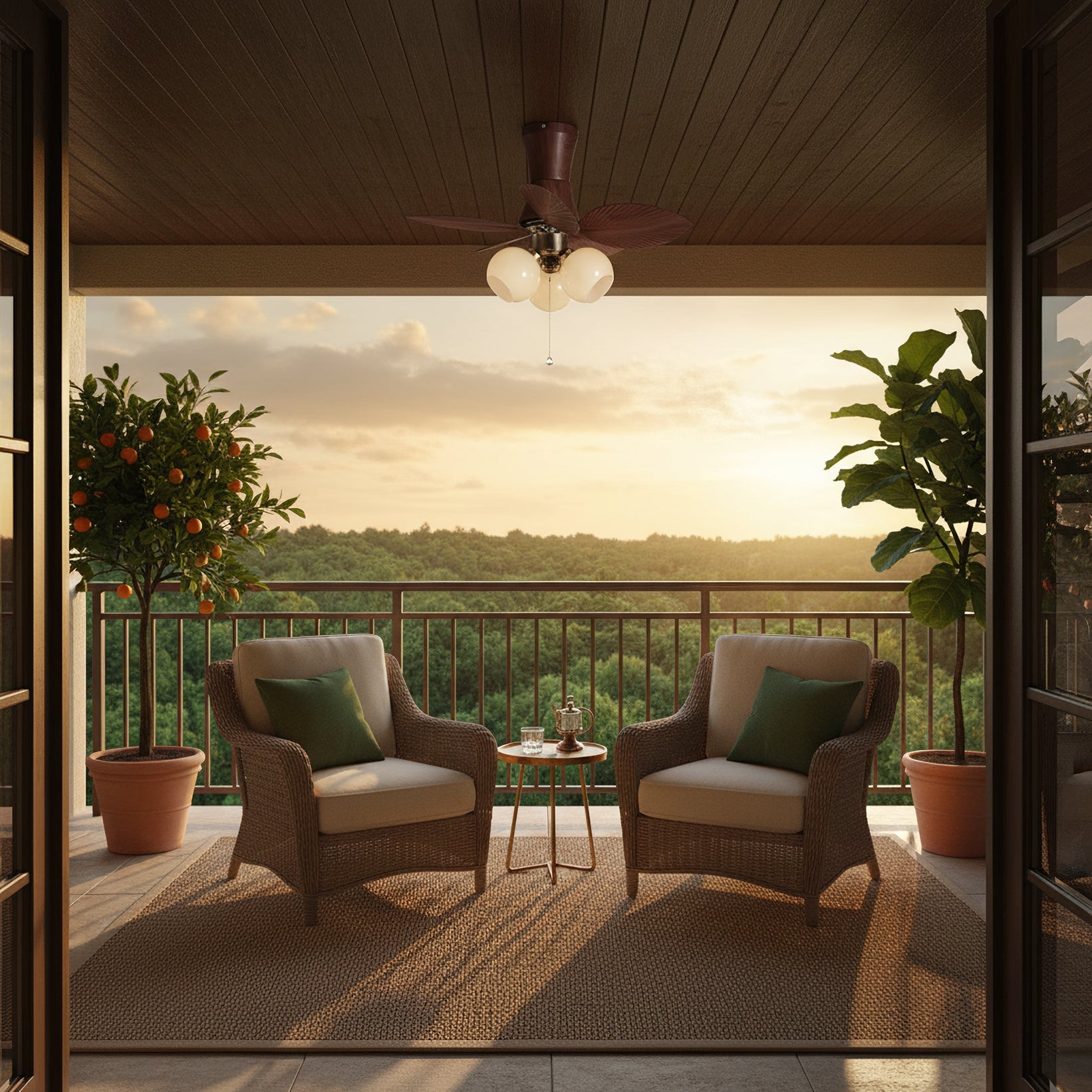 Malibu Wabi-Sabi ABS Ceiling Fan Light